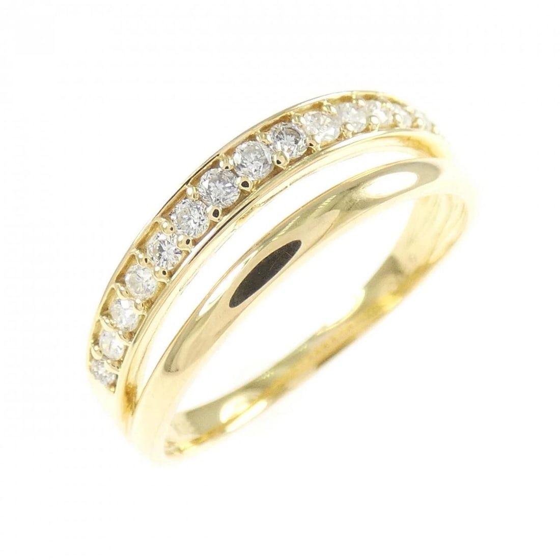 K18YG DIAMOND RING: K18YG Diamond Ring Brand: Unbranded Type/Style: Diamond Ring Material: K18 yellow gold, Main Stone Natural Color: YELLOW GOLD Size: US6 1/4 Accessories: None Accessories Notice: When purch