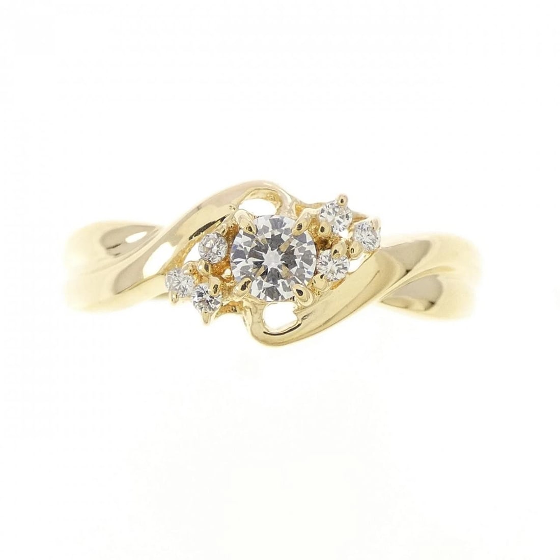 K18YG DIAMOND RING: K18YG Diamond Ring Brand: Unbranded Type/Style: Diamond Ring Material: K18 yellow gold, Main Stone Natural Color: YELLOW GOLD Size: US5 1/2 Accessories: None Accessories Notice: When purchasing