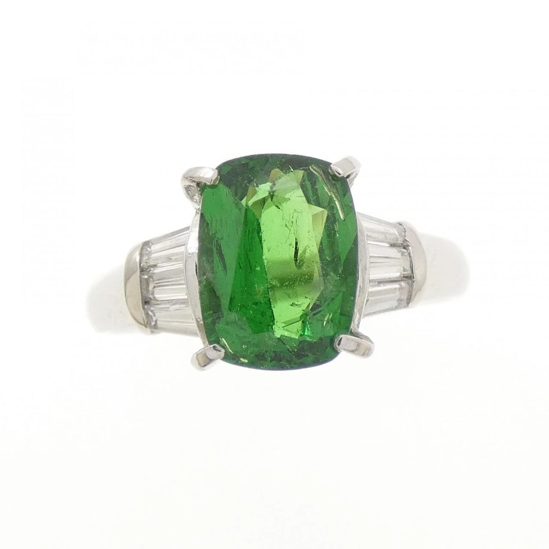 PT900 GREEN GARNET RING - 2