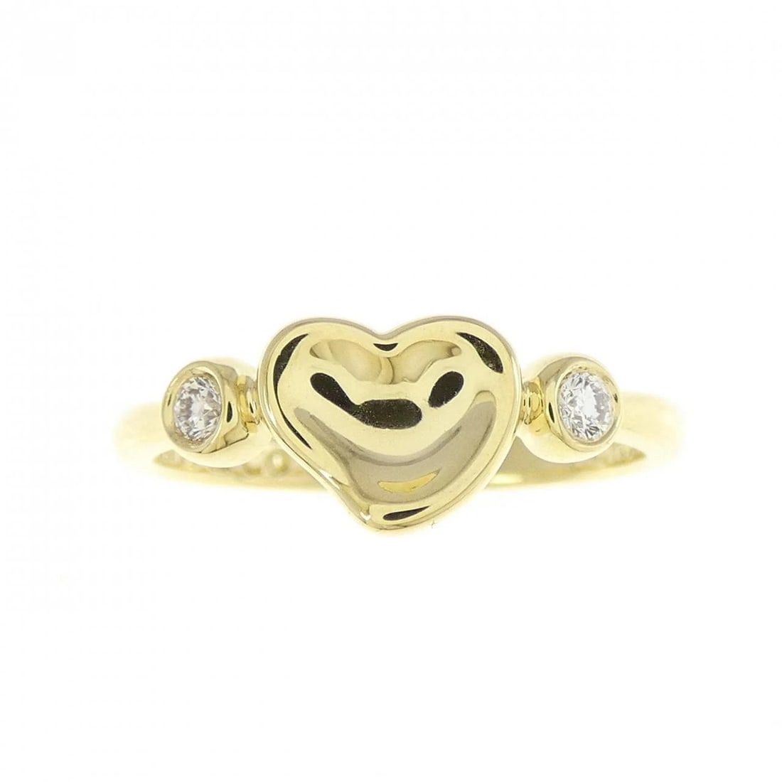 TIFFANY & CO. CLOSED HEART RING: TIFFANY & Co. Closed Heart Ring Brand: TIFFANY&Co. Type/Style: TIFFANY & Co. Ring Material: 750 yellow gold, Main Stone Natural Color: YELLOW GOLD Size: US4 1/4 Accessories: None Accessories Notice: