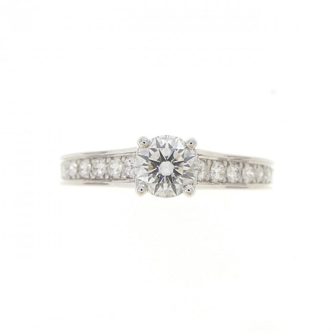 CARTIER SOLITAIRE RING: Cartier Solitaire Ring Brand: CARTIER Type/Style: Cartier Ring Material: Platinum950, Main Stone Natural Color: SILVER Size: US4(47) Accessories: None Accessories Notice: When purchasing p