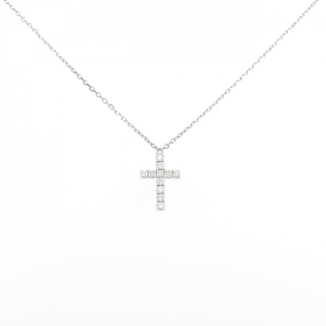 CARTIER CROSS NECKLACE: Cartier Cross Necklace Brand: CARTIER Type/Style: Cartier Necklace Material: 750 white gold, Main Stone Natural Color: WHITE GOLD Size: Length38?41cm Actual Size Pendant length approx. x width