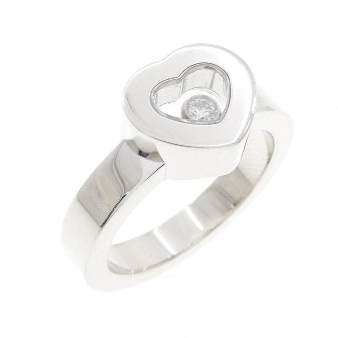 CHOPARD DIAMOND RING: Chopard Diamond Ring Brand: Chopard Type/Style: Chopard Ring Material: 750 white gold, Main Stone Natural Color: WHITE GOLD Size: US5 Accessories: None Accessories Notice: When purchasing pre-owned