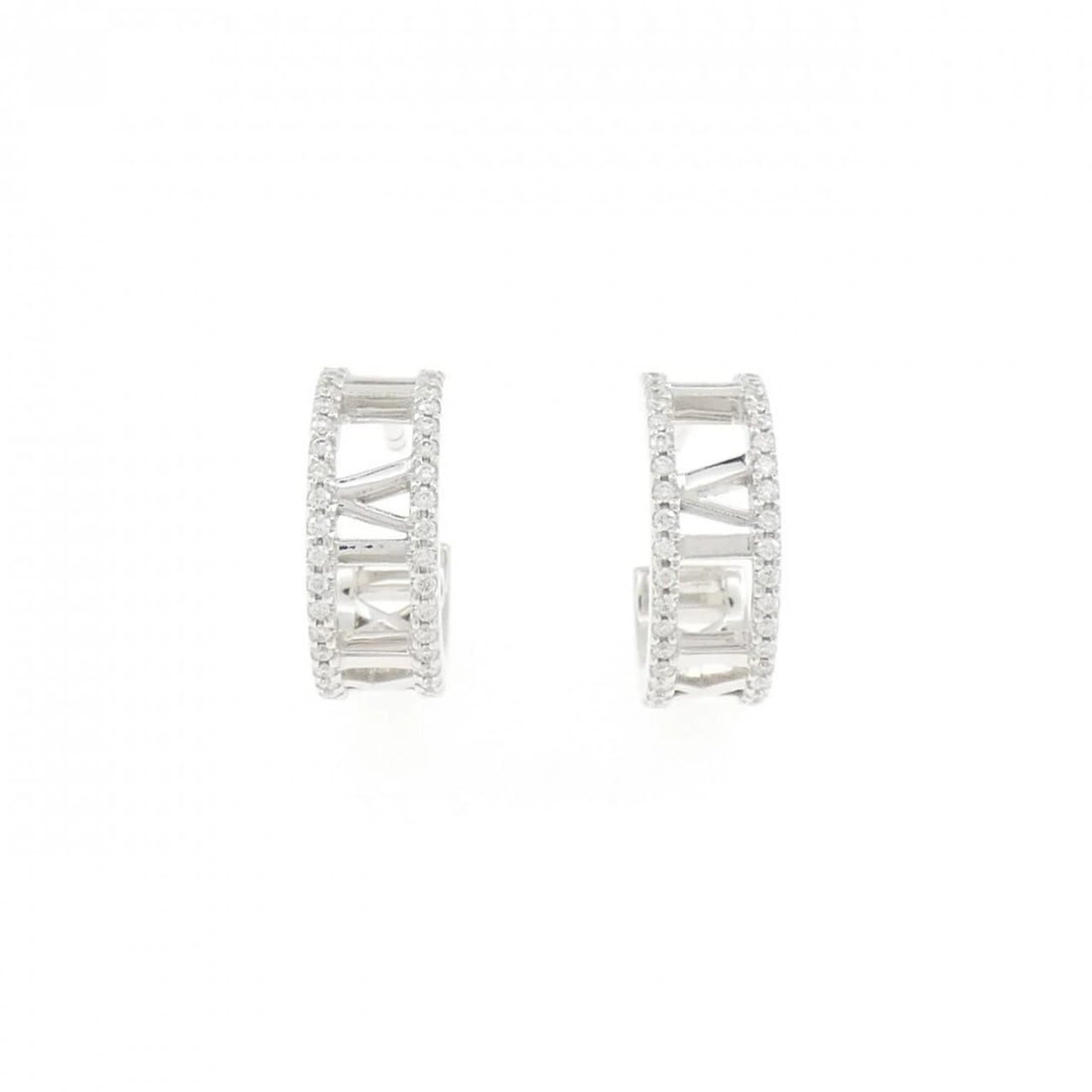 TIFFANY&CO. ATLAS HOOP PIERCING: TIFFANY&Co. Atlas Hoop Piercing Brand: TIFFANY&Co. Type/Style: TIFFANY&Co. Pierce/Earring Material: 750 white gold, Main Stone Natural Color: WHITE GOLD Size: Actual Size Approximate dimensions