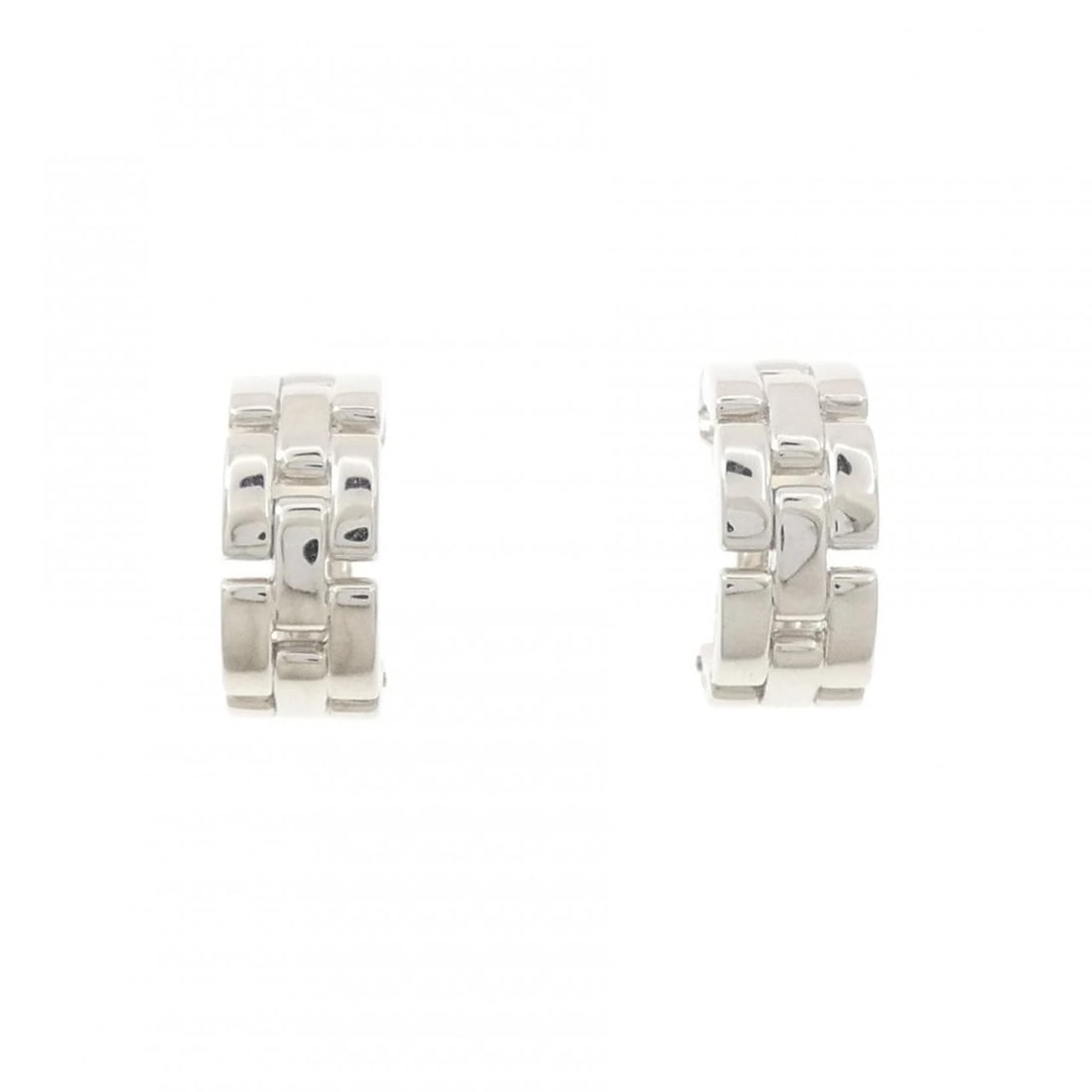 CARTIER MAILLON PANTHERE EARRING: Cartier Maillon PANTHERE Earring Brand: CARTIER Type/Style: Cartier Pierce/Earring Material: 750 white gold, Color: WHITE GOLD Size: Actual Size Approximate dimensions (height x width): 17.0cm x