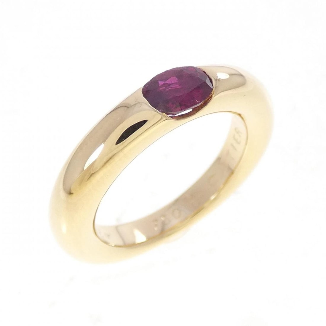 CARTIER ELLIPSE RING: Cartier Ellipse Ring Brand: CARTIER Type/Style: Cartier Ring Material: 750 yellow gold, Main Stone Ruby Color: YELLOW GOLD Size: US5 1/4(50) Accessories: None Accessories Notice: When purc