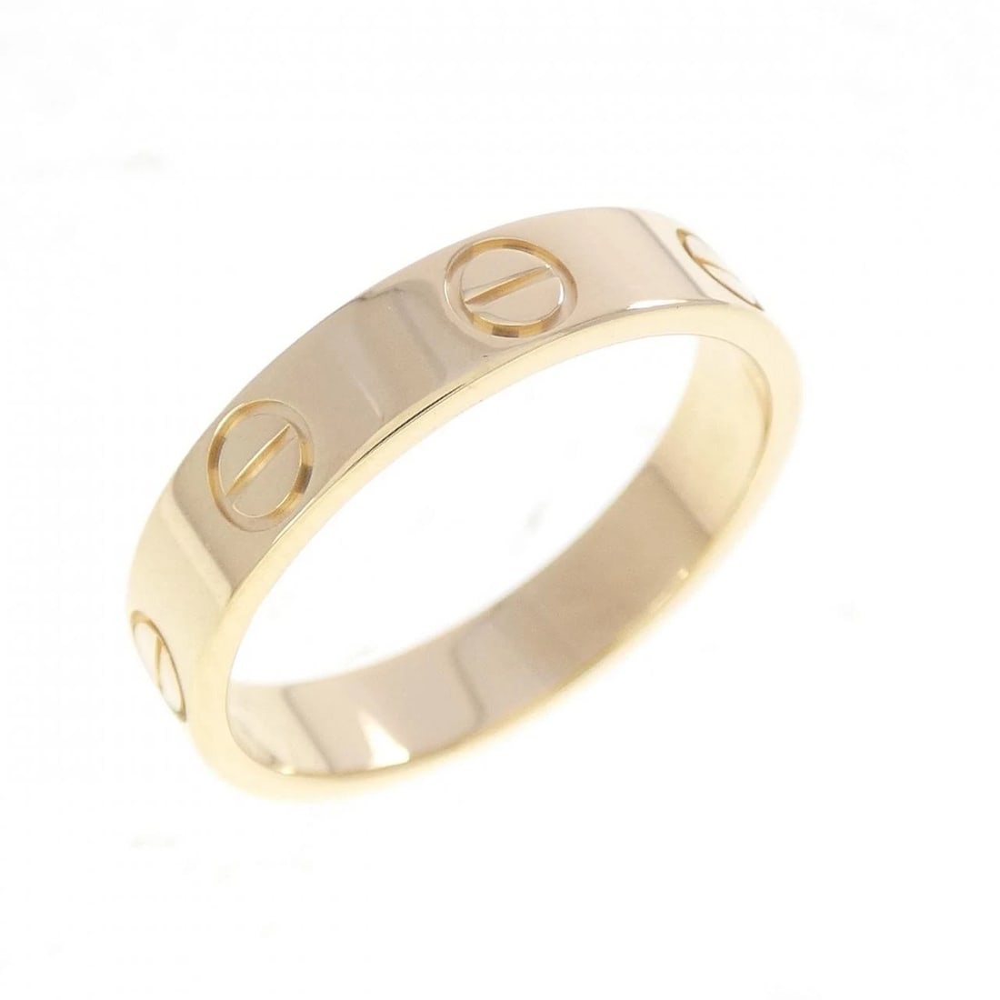 CARTIER MINI LOVE RING: Cartier Mini Love Ring Brand: CARTIER Type/Style: Cartier Ring Material: 750 yellow gold, Color: YELLOW GOLD Size: US5(49) Accessories: None Accessories Notice: When purchasing pre-owned g