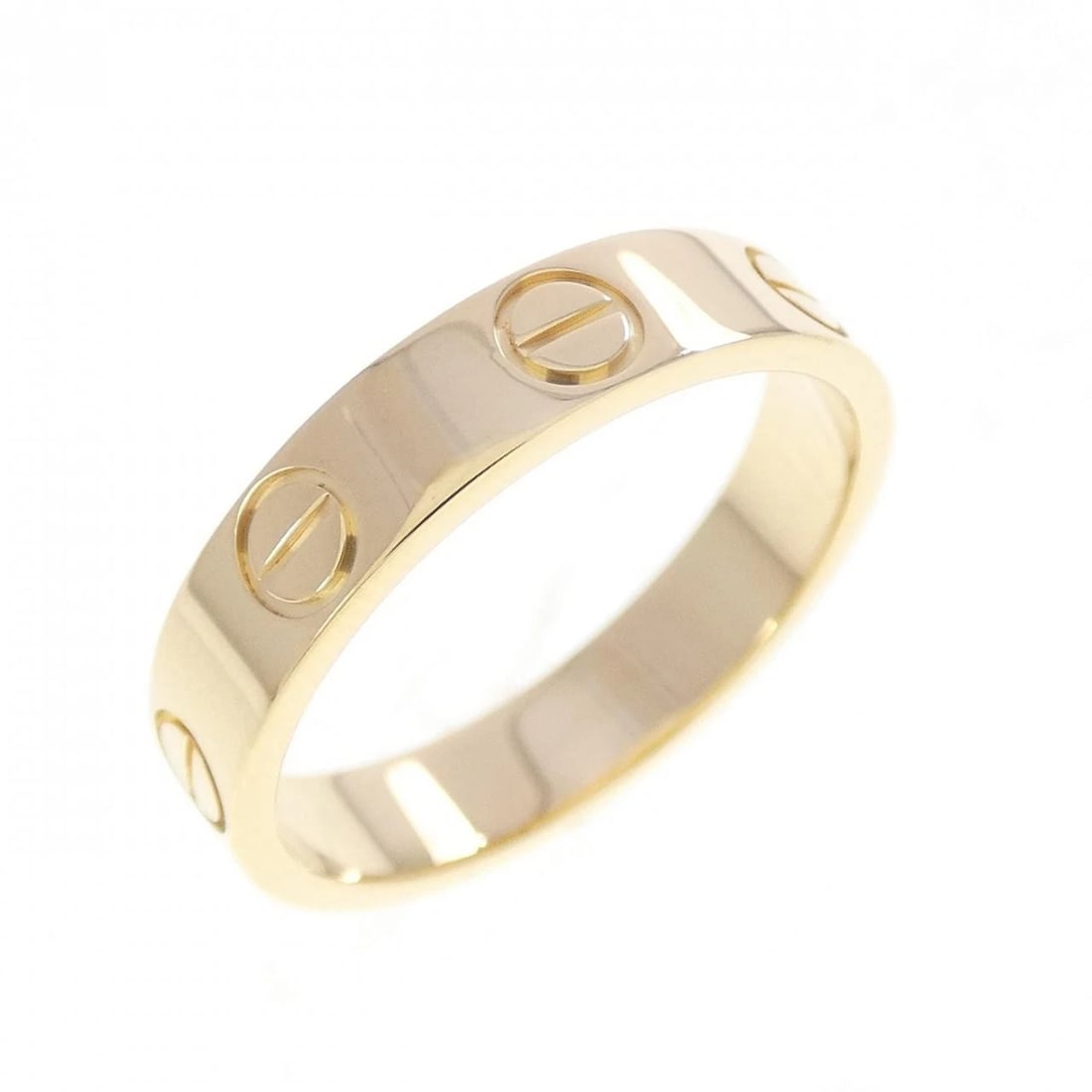 CARTIER MINI LOVE RING: Cartier Mini Love Ring Brand: CARTIER Type/Style: Cartier Ring Material: 750 yellow gold, Color: YELLOW GOLD Size: US4 1/2(48) Accessories: None Accessories Notice: When purchasing pre-owned goods,