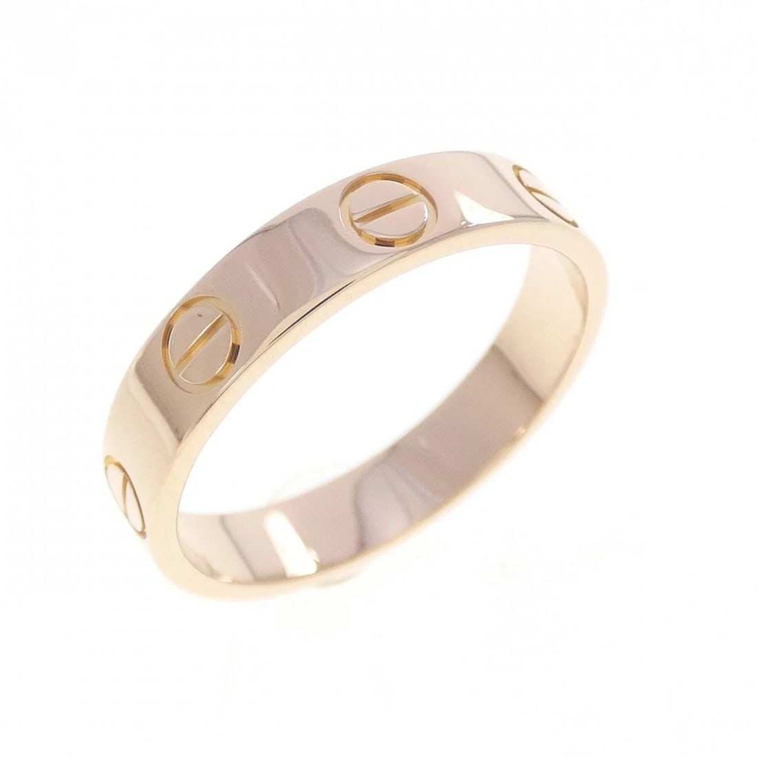 CARTIER MINI LOVE RING: Cartier Mini Love Ring Brand: CARTIER Type/Style: Cartier Ring Material: 750 Pink Gold, Color: PINK GOLD Size: US5(49) Accessories: None Accessories Notice: When purchasing pre-owned goods, please