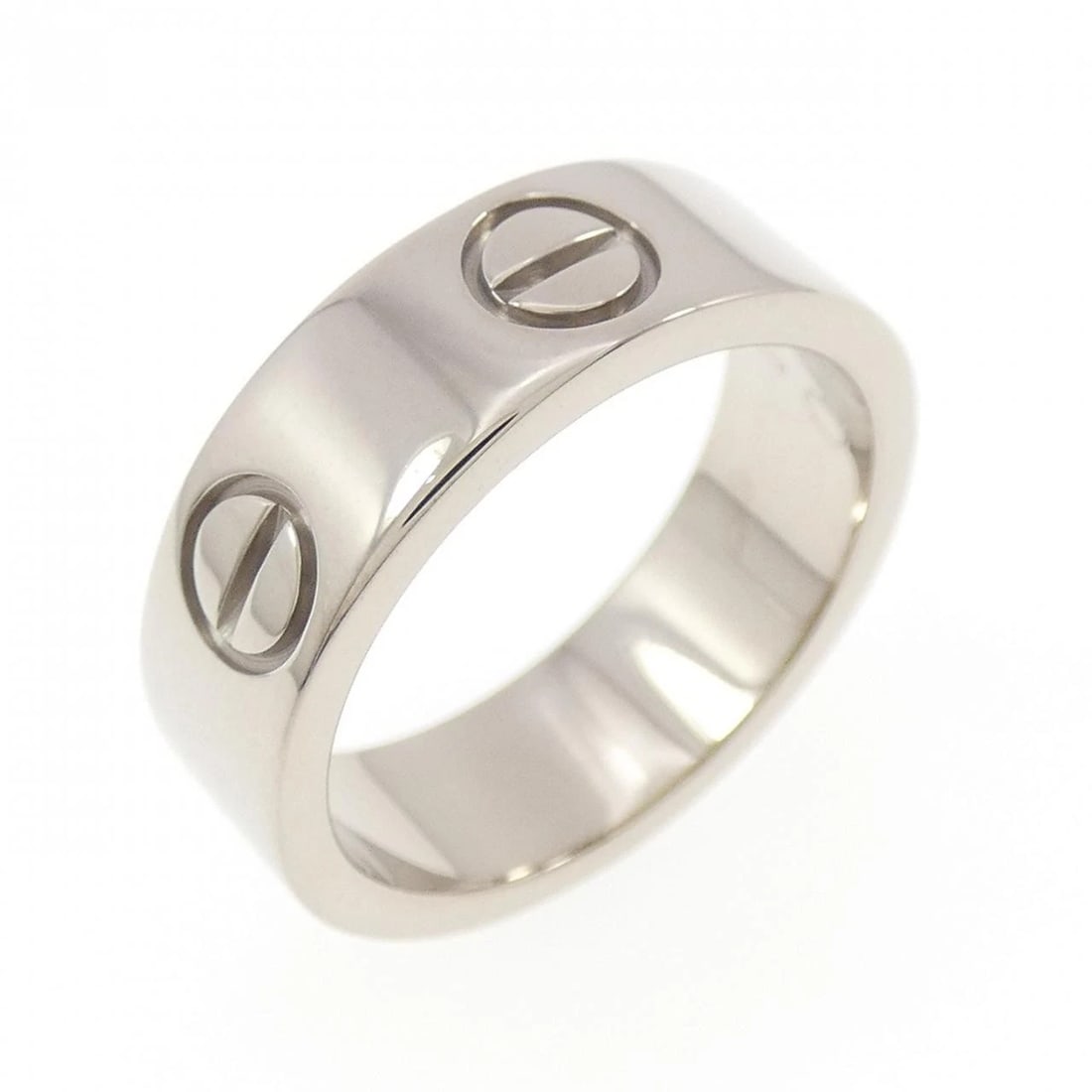 CARTIER LOVE RING: Cartier Love Ring Brand: CARTIER Type/Style: Cartier Ring Material: 750 white gold, Color: White Gold Size: US4 1/2(48) Accessories: None Accessories Notice: When purchasing pre-owned goods, please