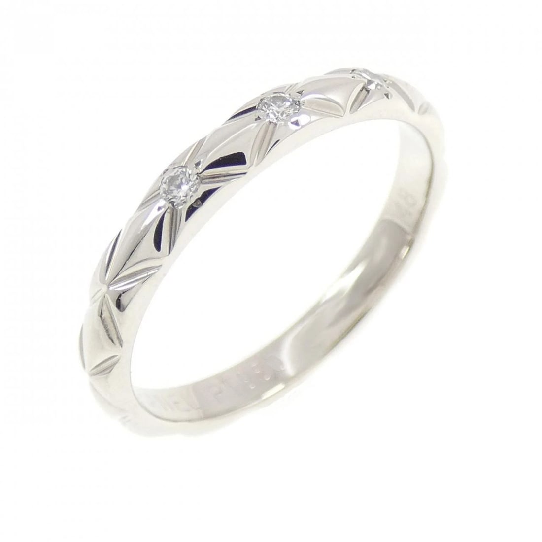 CHANEL DIAMOND RING: Chanel Diamond Ring Brand: CHANEL Type/Style: Chanel Ring Material: Platinum950, Main Stone Natural Color: SILVER Size: US4 1/4(48) Accessories: None Accessories Notice: When purchasing pre-owned