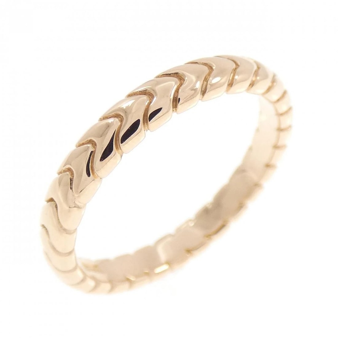 BVLGARI SPIGA RING: Bvlgari Spiga Ring Brand: BVLGARI Type/Style: Bulgari Ring Material: 750 Pink Gold, Color: PINK GOLD Size: US4 3/4(49) Accessories: None Accessories Notice: When purchasing pre-owned goods, please