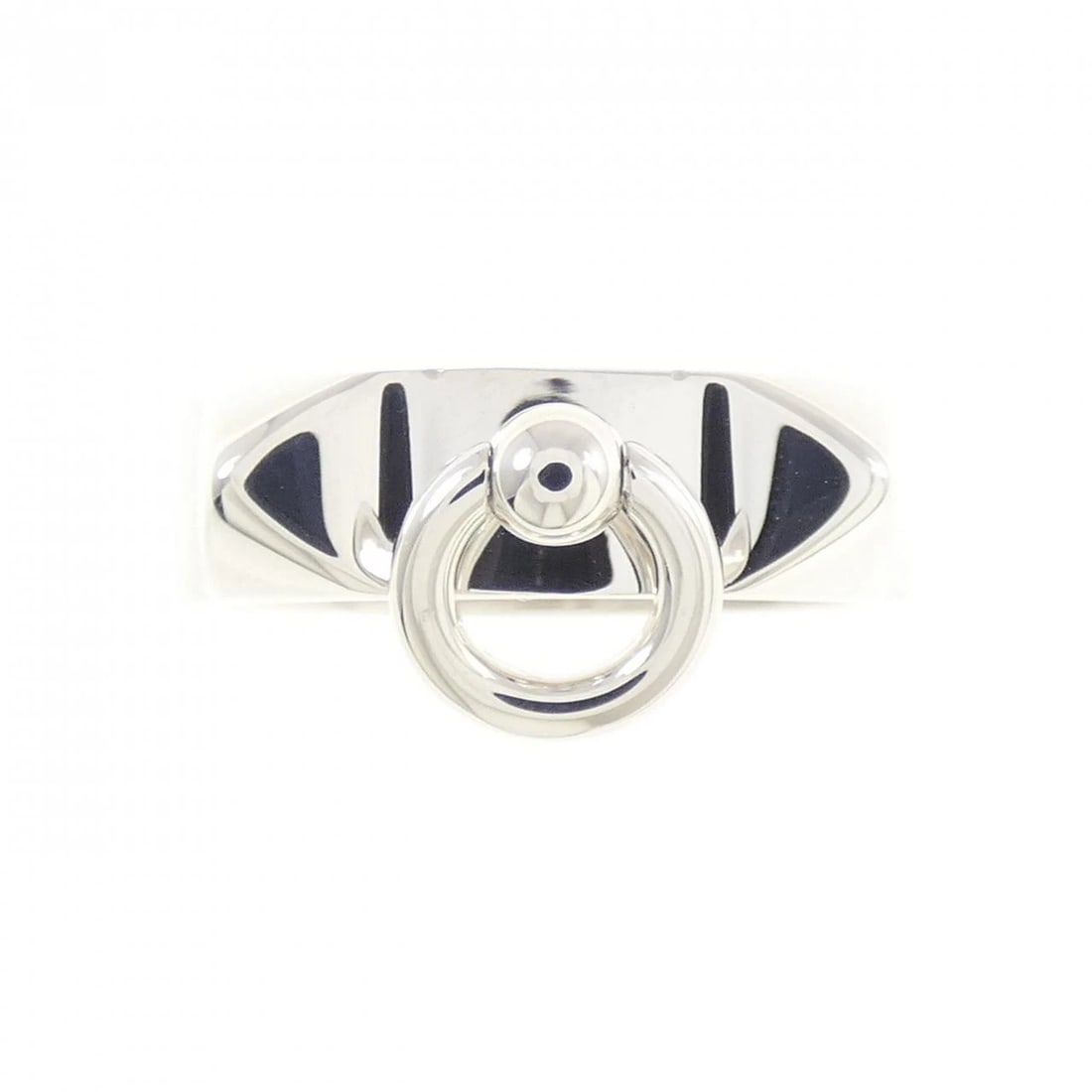 HERMES COLLIER DE CHIEN RING: Hermes Collier de Chien Ring Brand: HERMES Type/Style: Hermes Ring Material: 925Silver, Color: SILVER Size: US4 1/2(48) Accessories: None Accessories Notice: When purchasing pre-owned good