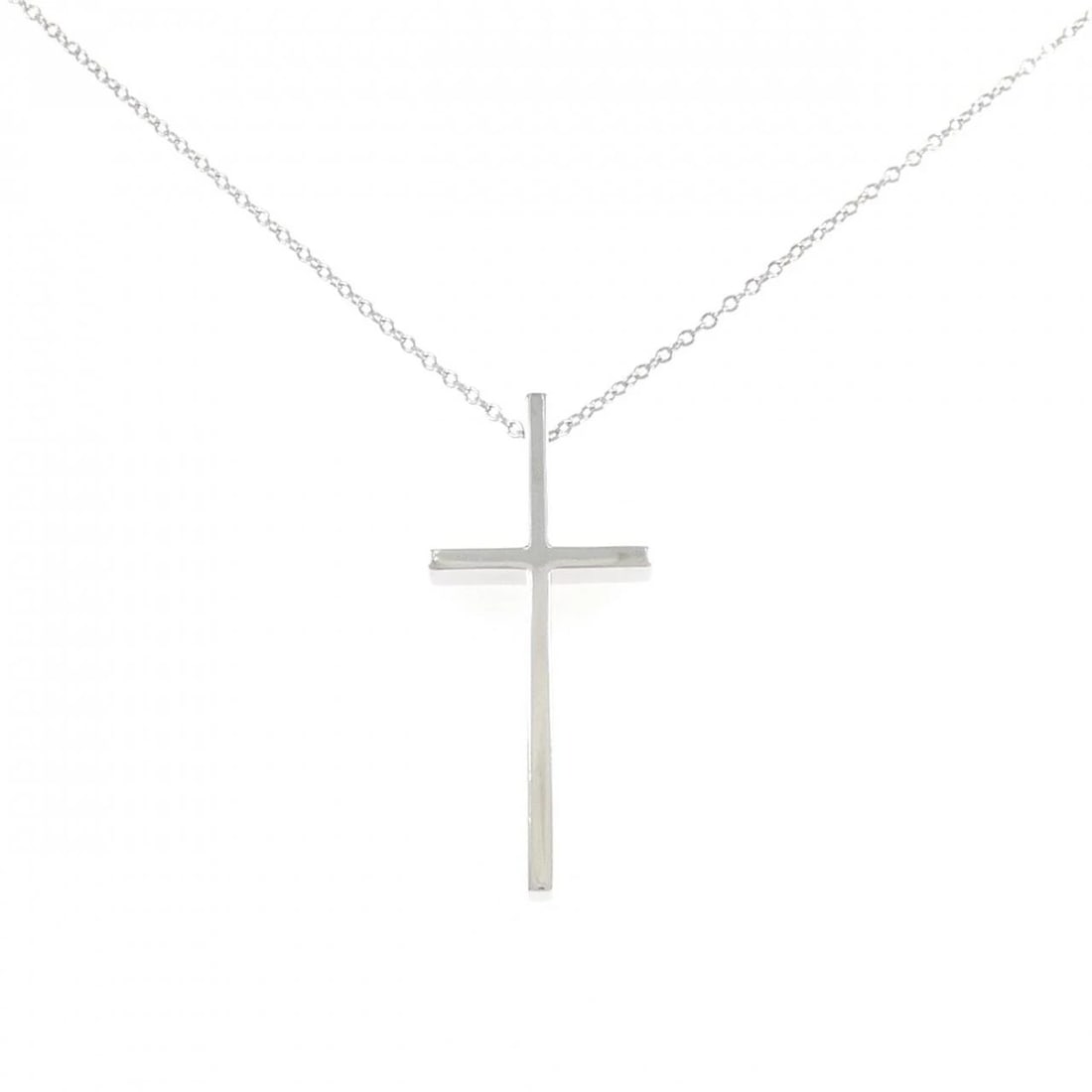 TIFFANY&CO. CROSS NECKLACE: TIFFANY&Co. Cross Necklace Brand: TIFFANY&Co. Type/Style: TIFFANY&Co. Necklace Material: 750 white gold, Color: WHITE GOLD Size: Length52cm Actual Size Pendant length approx. x width approx.:
