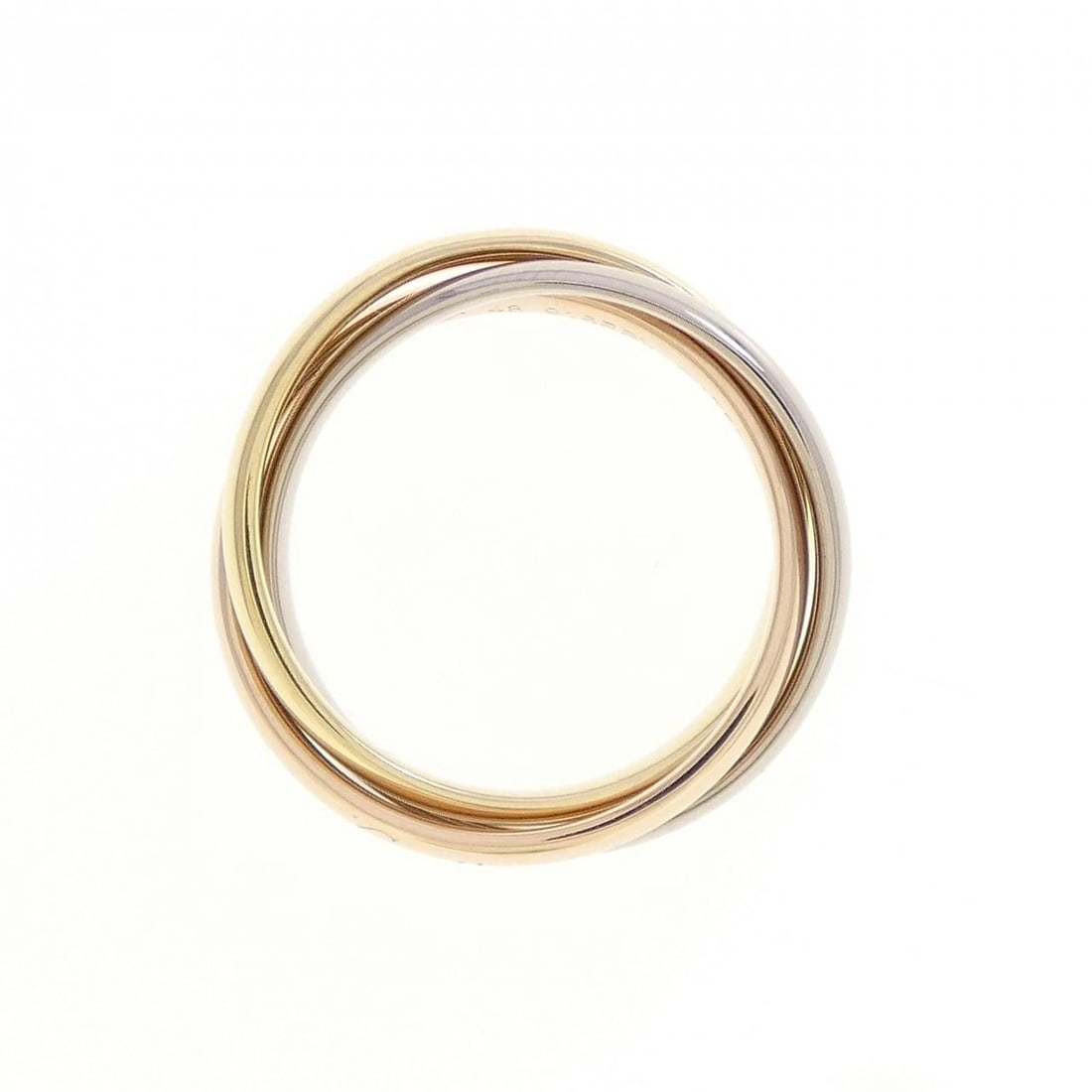 CARTIER TRINITY SMALL RING: Cartier Trinity small ring Brand: CARTIER Type/Style: Cartier Ring Material: 750 Yellow Gold/750 White Gold/750 Pink Gold, Color: YG,WG,PG Size: US4 1/2(48) Accessories: None Accessories Notice: When