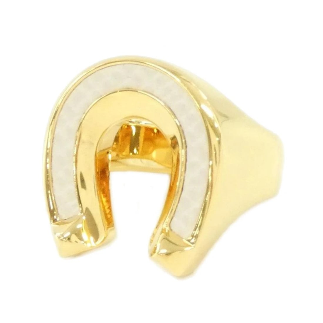 HERMES JOCCHETTO GM RING: Hermes Jocchetto GM Ring Brand: HERMES Type/Style: Hermes Ring Material: Epsom, Color: CRAIE / PALLADIUM (GOLD) / Palladium (Gold) Metal Size: None Accessories: None Accessories Notice: When