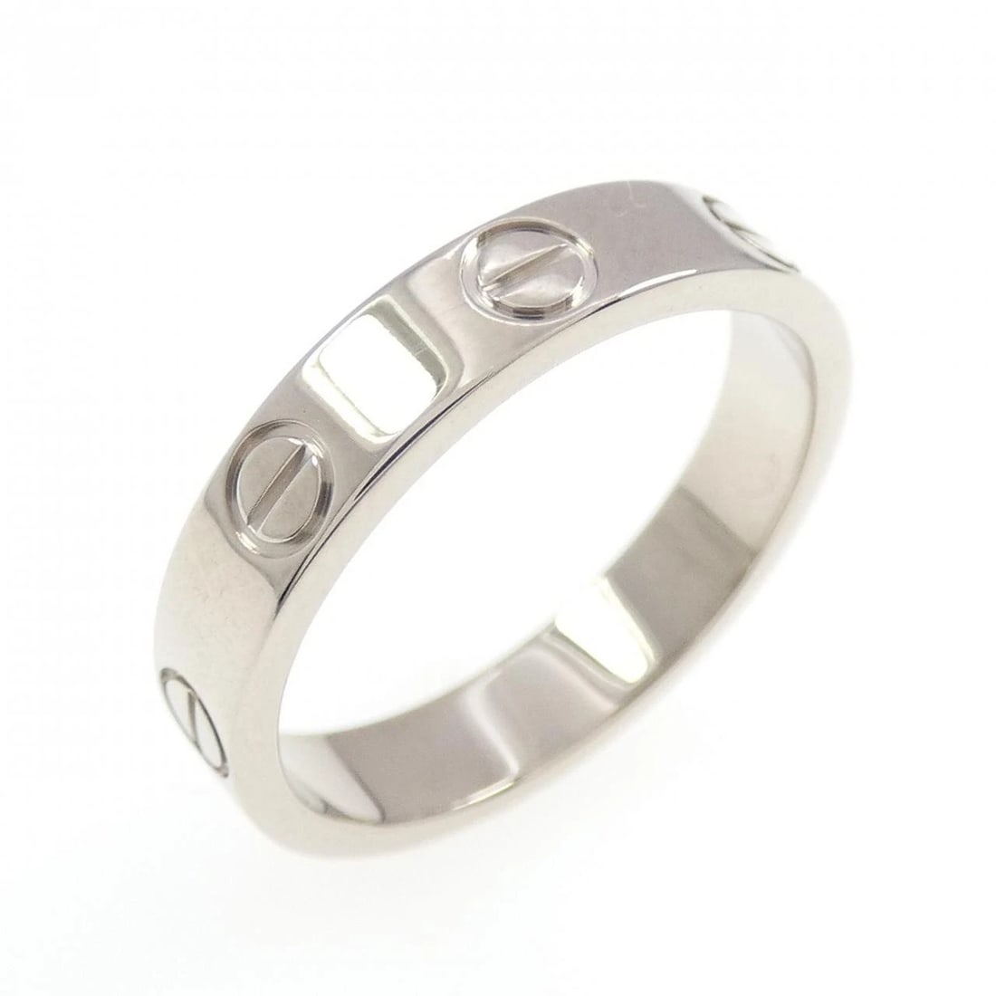 CARTIER MINI LOVE RING: Cartier Mini Love Ring Brand: CARTIER Type/Style: Cartier Ring Material: 750 white gold, Color: WHITE GOLD Size: US5 1/4(50) Accessories: None Accessories Notice: When purchasing pre-owned