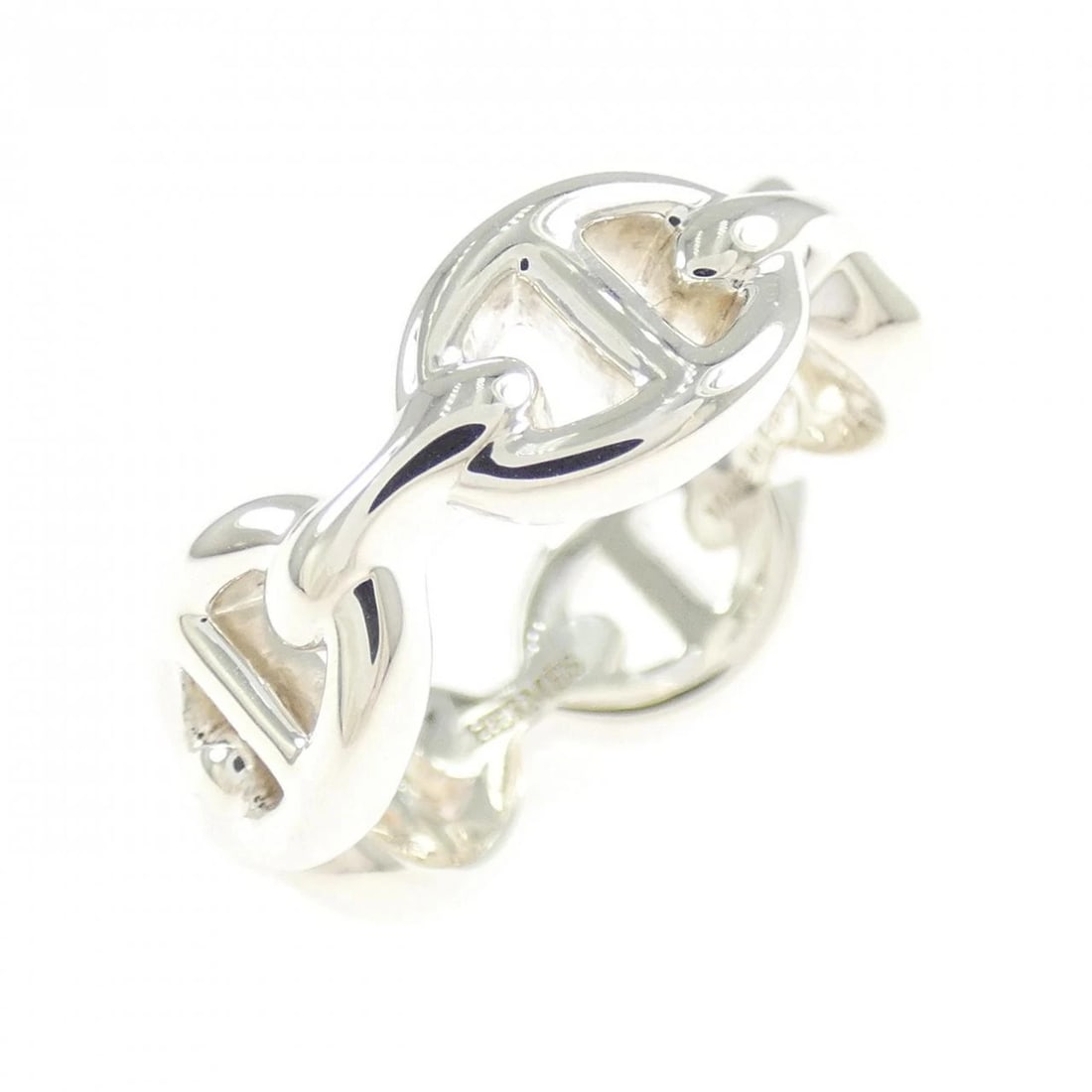 HERMES CHAINE D'ANCRE ENCHAINE RING: Hermes Chaine d'Ancre Enchaine Ring Brand: HERMES Type/Style: Hermes Ring Material: 925Silver, Color: SILVER Size: US4 1/2(48) Accessories: None Accessories Notice: When purchasing pre-owned goods,