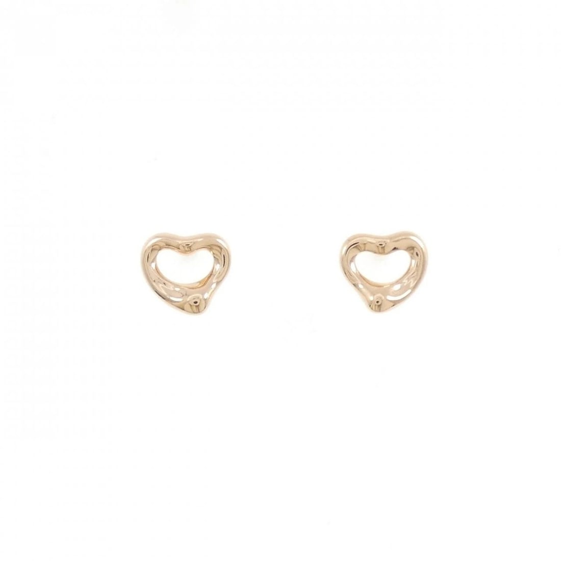 TIFFANY & CO. OPEN HEART PIERCE: TIFFANY & Co. Open Heart Pierce Brand: TIFFANY&Co. Type/Style: TIFFANY&Co. Pierce/Earring Material: 750 Pink Gold, Color: PINK GOLD Size: Actual Size Approx. height x width: 6.2mm x 6.9mm