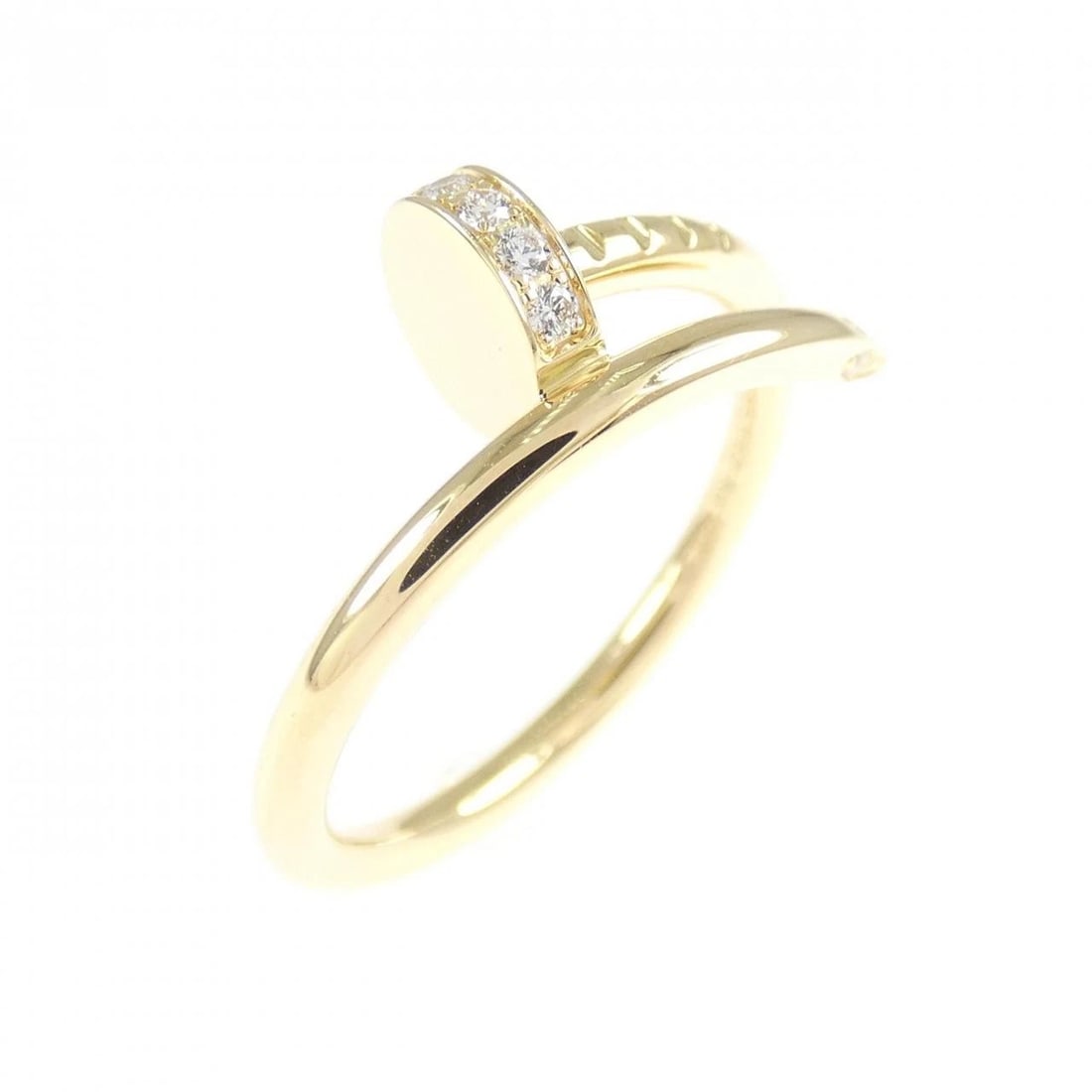 CARTIER JUSTE UN CLOU SMALL RING: Cartier Juste un Clou small ring Brand: CARTIER Type/Style: Cartier Ring Material: 750 yellow gold, Main Stone Natural Color: YELLOW GOLD Size: US4 1/2(48) Accessories: None Accessories No