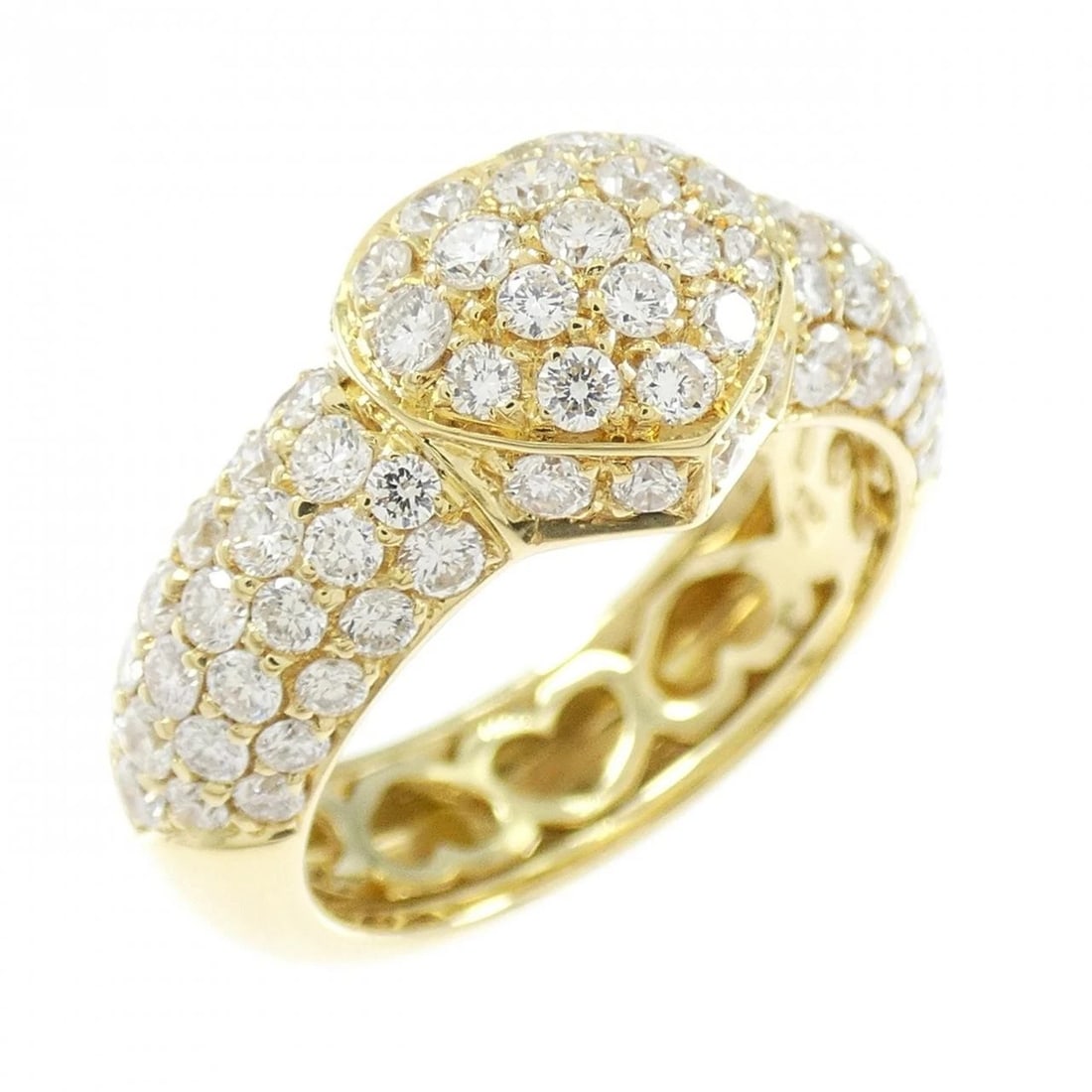 PONTE VECCHIO HEART DIAMOND RING: Ponte Vecchio Heart Diamond Ring Brand: Ponte Vecchio Type/Style: Ponte Vecchio Ring Material: 750 yellow gold, Main Stone Natural Color: YELLOW GOLD Size: US5 1/4 Accessories: None Access