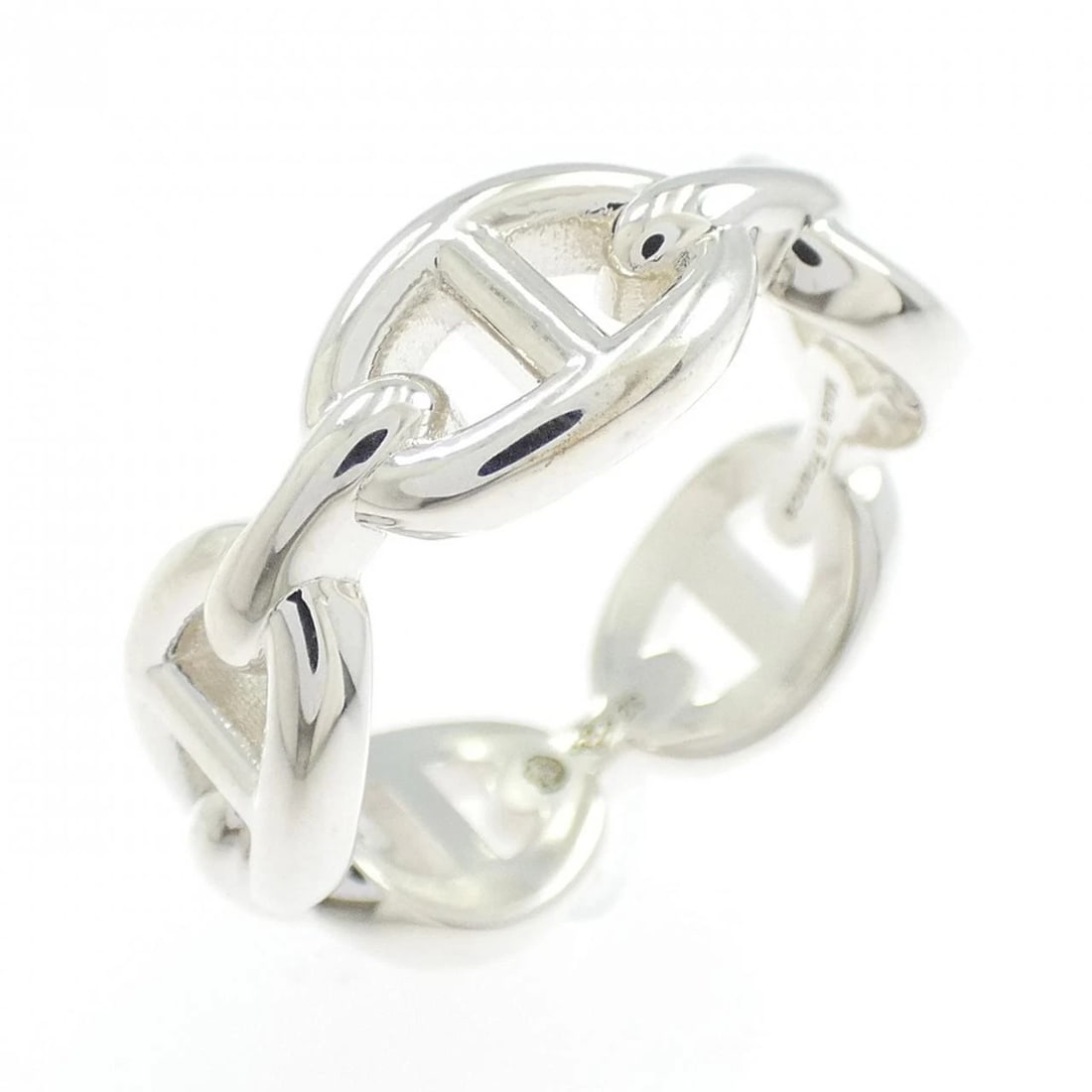 HERMES CHAINE D'ANCRE ENCHAINE RING: Hermes Chaine d'Ancre Enchaine Ring Brand: HERMES Type/Style: Hermes Ring Material: 925Silver, Color: SILVER Size: US6 1/4(52) Accessories: None Accessories Notice: When purchasing pre-own