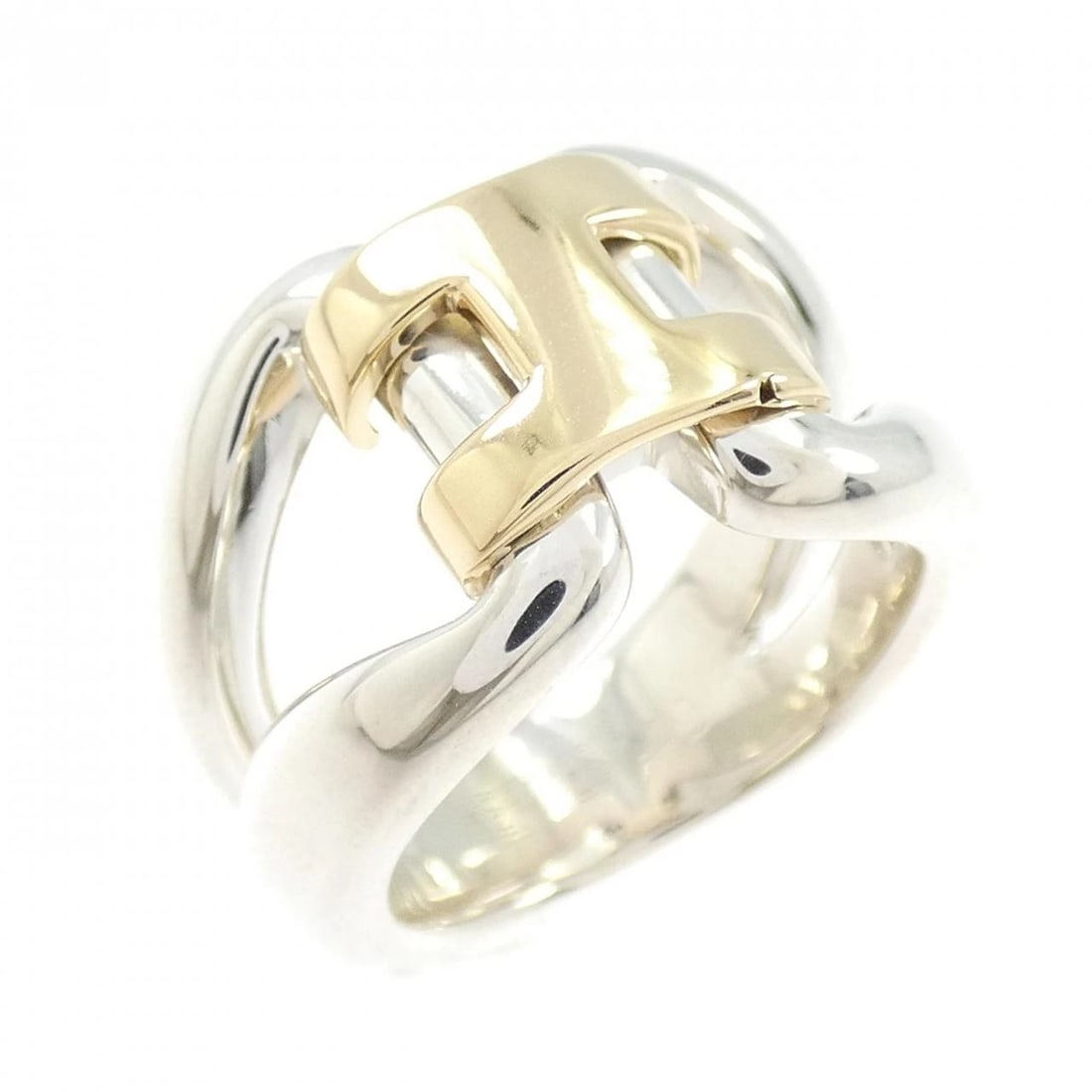 HERMES HISTORY RING: Hermes History Ring Brand: HERMES Type/Style: Hermes Ring Material: Hall mark, Color: none Size: US4(49) Accessories: None Accessories Notice: When purchasing pre-owned goods, please refer to the