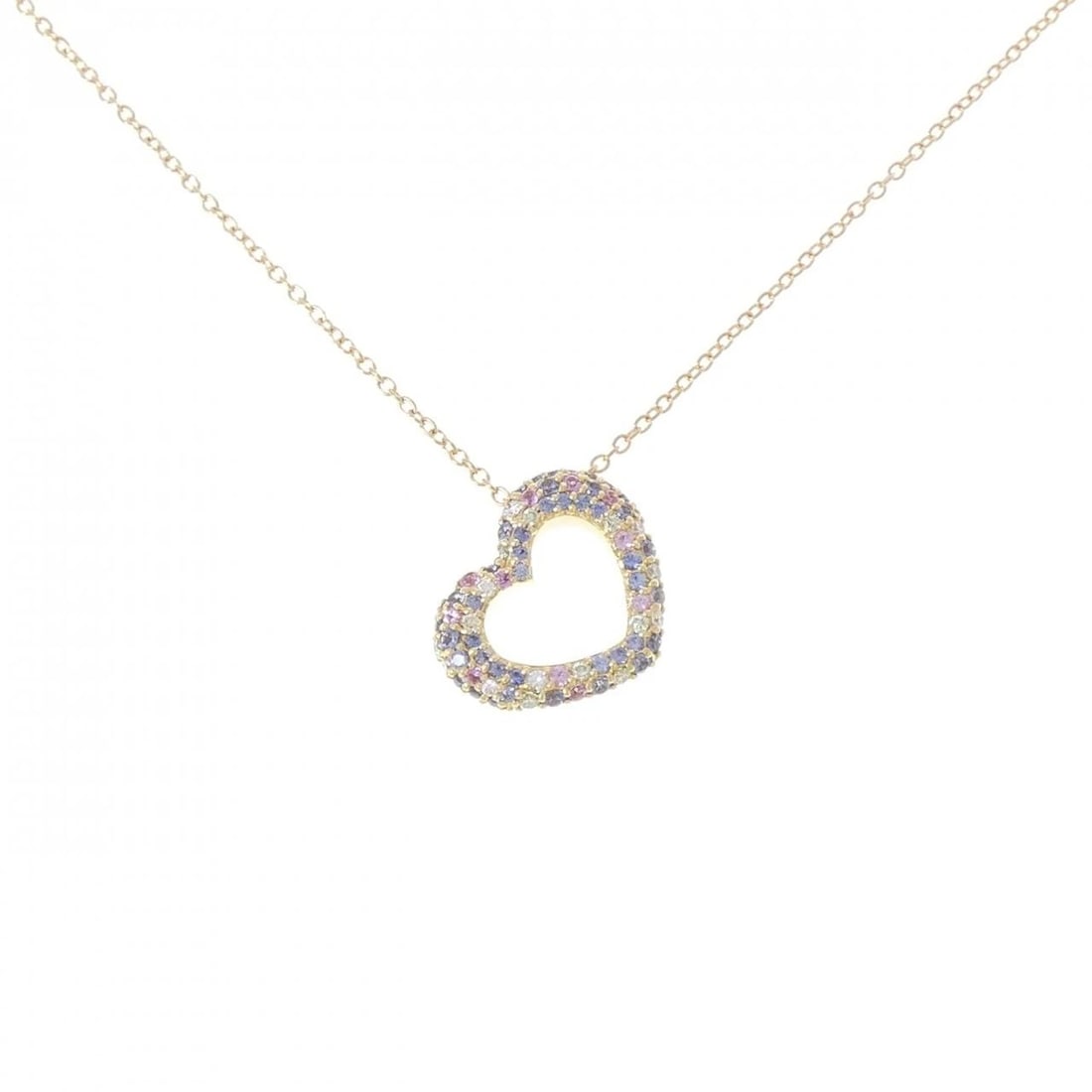 PONTE VECCHIO COLORED STONE NECKLACE: Ponte Vecchio Colored Stone Necklace Brand: Ponte Vecchio Type/Style: Ponte Vecchio Necklace Material: K18 yellow gold, Main Stone Sapphire Color: yellow gold Size: Length36?40cm Actual Size Pendant