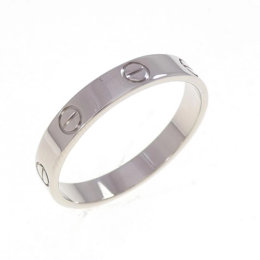 CARTIER MINI LOVE RING: Cartier Mini Love Ring Brand: CARTIER Type/Style: Cartier Ring Material: 750 white gold, Color: white gold Size: US9 1/2(60) Accessories: None Accessories Notice: When purchasing pre-owned
