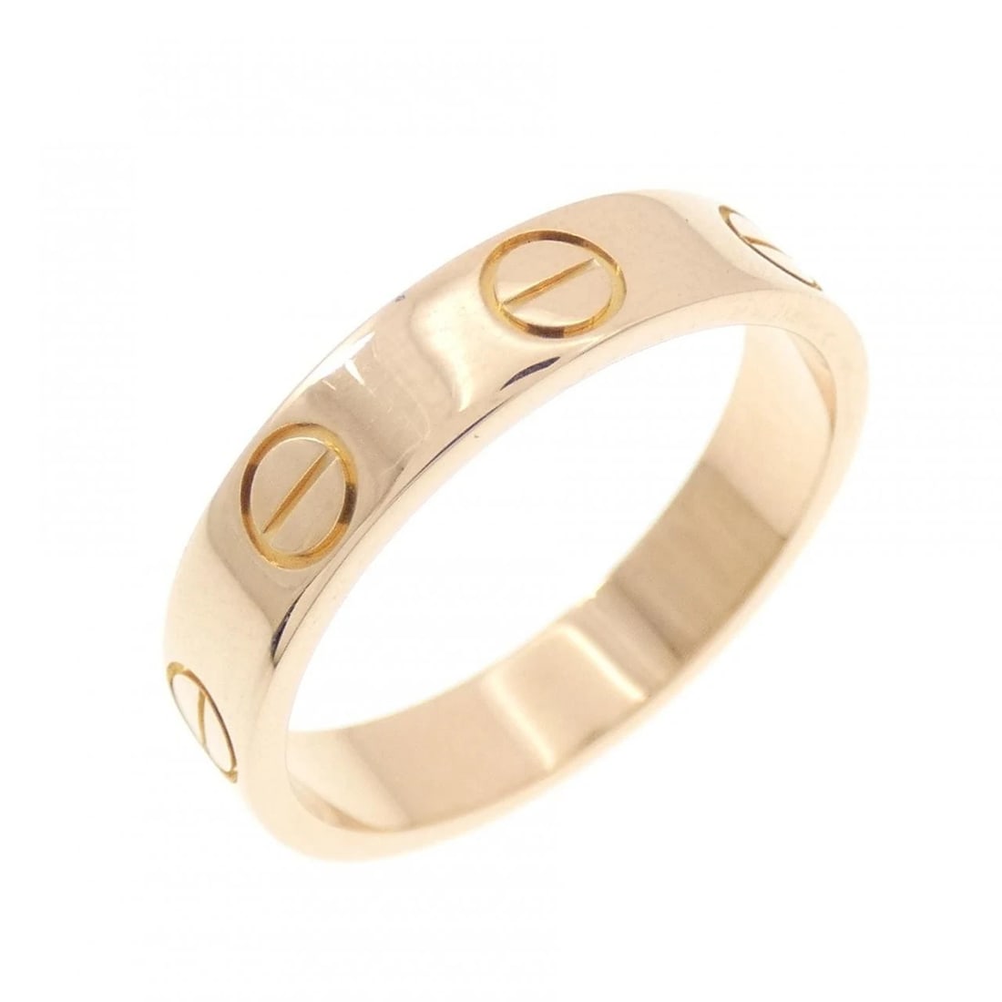 CARTIER MINI LOVE RING: Cartier Mini Love Ring Brand: CARTIER Type/Style: Cartier Ring Material: 750 Pink Gold, Color: PINK GOLD Size: US4(47) Accessories: None Accessories Notice: When purchasing pre-owned goods