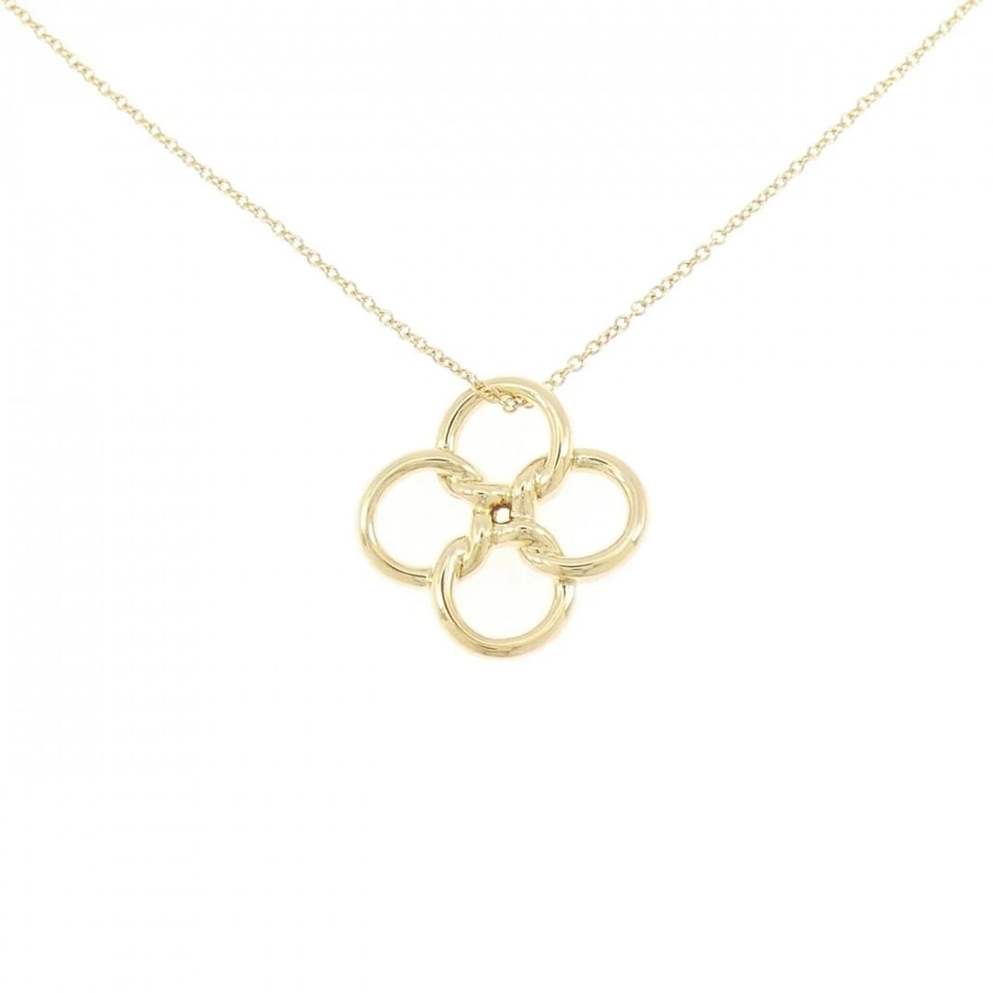 TIFFANY & CO. QUADROFOLIO SMALL NECKLACE: TIFFANY & Co. Quadrofolio Small Necklace Brand: TIFFANY&Co. Type/Style: TIFFANY&Co. Necklace Material: 750 yellow gold, Color: yellow gold Size: Length40cm Actual Size Pendant length approx. x width