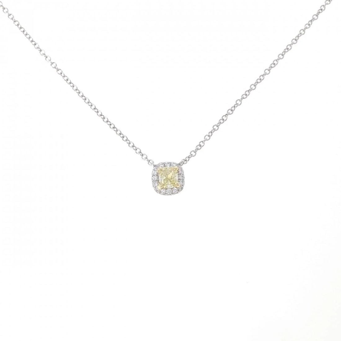 TIFFANY&CO. SOLESTE NECKLACE: TIFFANY&Co. Soleste Necklace Brand: TIFFANY&Co. Type/Style: TIFFANY&Co. Necklace Material: Platinum 950/750 Yellow Gold, Main Stone Natural Color: YG,SILVER Size: Length41cm Actual Size Pendant