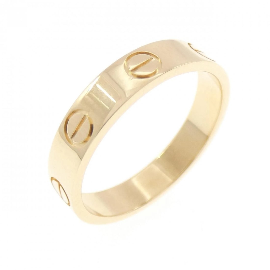 CARTIER MINI LOVE RING: Cartier Mini Love Ring Brand: CARTIER Type/Style: Cartier Ring Material: 750 yellow gold, Color: yellow gold Size: US7 1/2(56) Accessories: None Accessories Notice: When purchasing pre-owned goods,