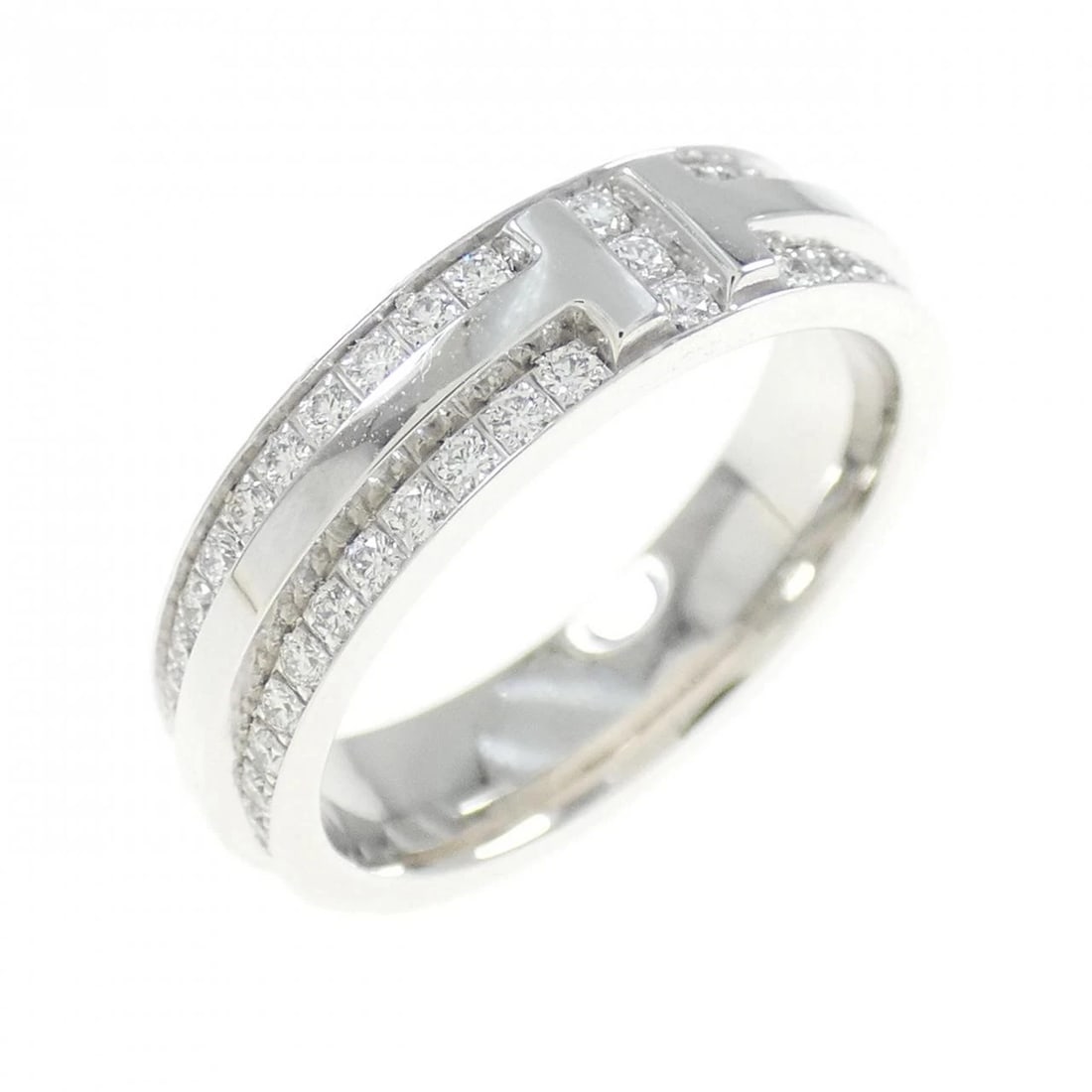 TIFFANY&CO. T NARROW RING: TIFFANY&Co. T Narrow Ring Brand: TIFFANY&Co. Type/Style: TIFFANY & Co. Ring Material: 750 white gold, Main Stone Natural Color: white gold Size: US4 Accessories: None Accessories Notice: When