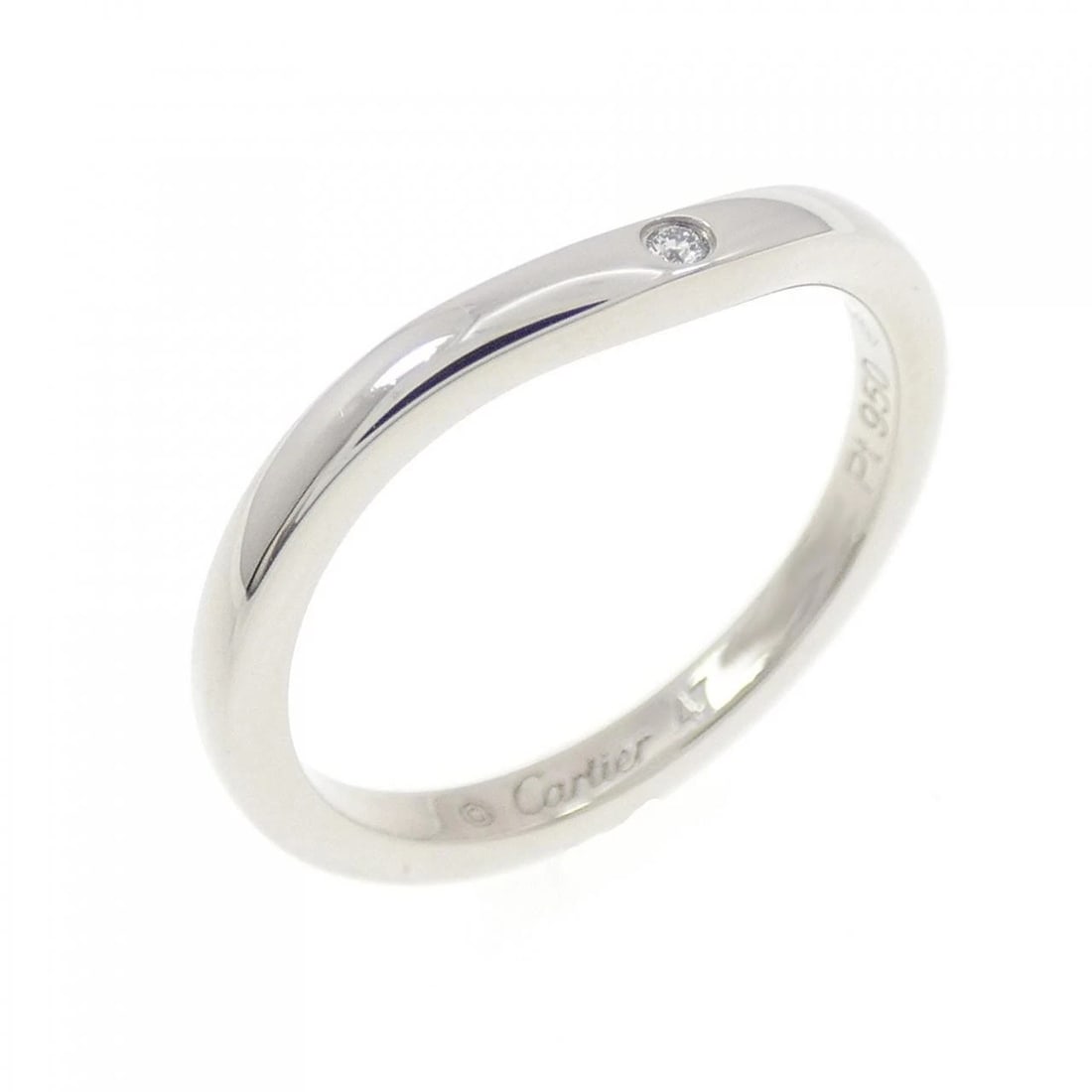 CARTIER BALLERINA RING: Cartier Ballerina Ring Brand: CARTIER Type/Style: Cartier Ring Material: Platinum950, Main Stone Natural Color: SILVER Size: US4(47) Accessories: None Accessories Notice: When purchasing p