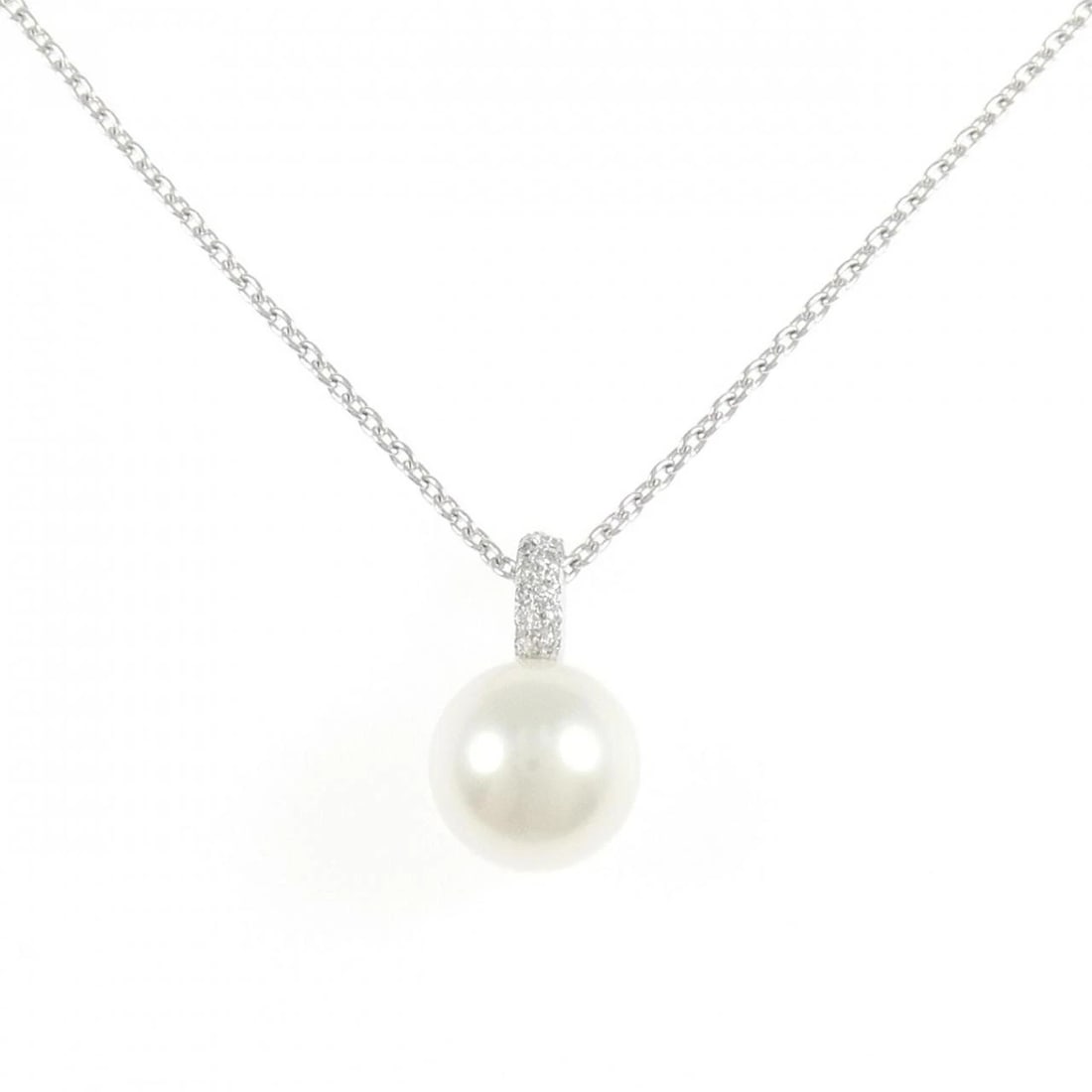 MIKIMOTO WHITE SOUTH SEA PEARL NECKLACE: Mikimoto White South Sea Pearl Necklace Brand: MIKIMOTO Type/Style: Mikimoto Necklace Material: K18 white gold, Main Stone White Butterfly Pearl Color: white gold Size: Length60cm Actual Size Pendant