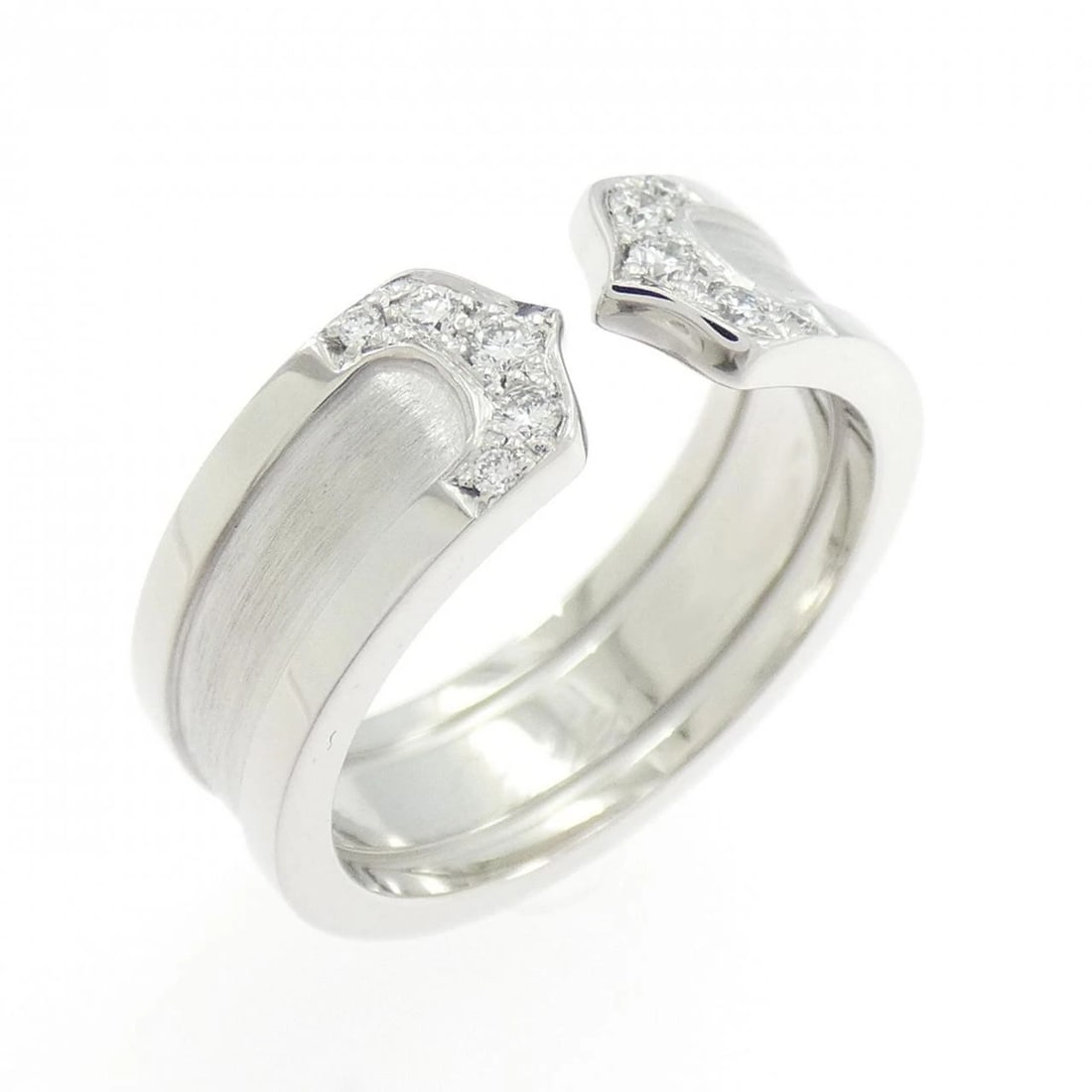 CARTIER SMALL RING: Cartier Small Ring Brand: CARTIER Type/Style: Cartier Ring Material: 750 white gold, Main Stone Natural Color: WHITE GOLD Size: US5 1/4(50) Accessories: None Accessories Notice: When purchasing