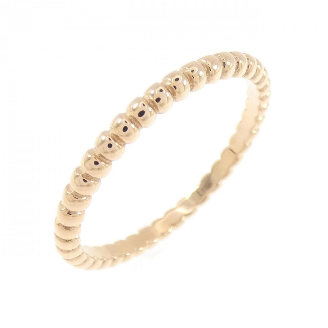 VAN CLEEF & ARPELS PERLEE SMALL RING: Van Cleef & Arpels Perlee Small Ring Brand: Van Cleef & Arpels Type/Style: Van Cleef & Arpels Ring Material: 750 Pink Gold, Color: PINK GOLD Size: US8 3/4(59) Accessories: None Accessories Notice: