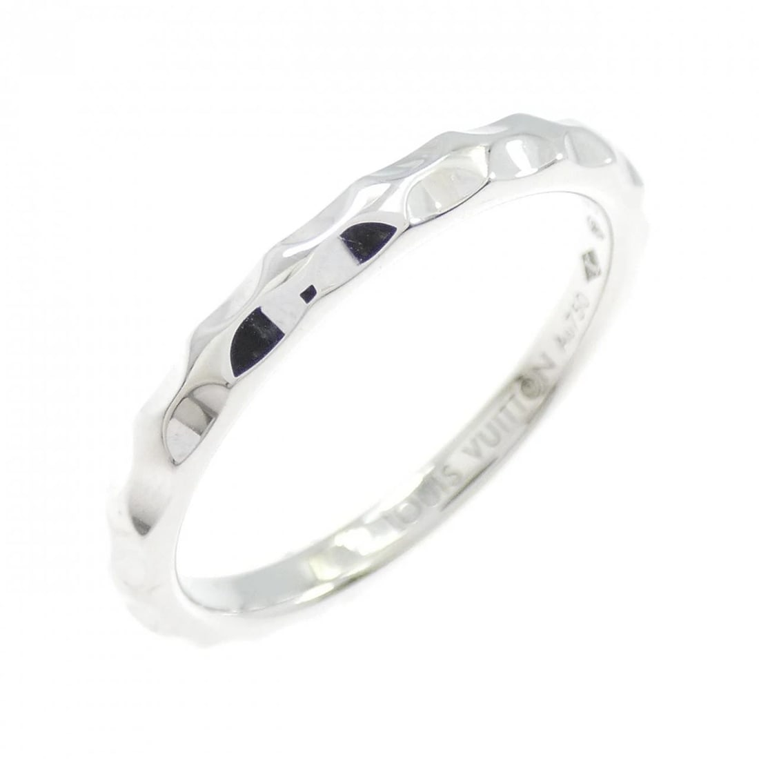 LOUIS VUITTON MONOGRAM INFINI RING: Louis Vuitton Monogram Infini Ring Brand: LOUIS VUITTON Type/Style: Louis Vuitton Ring Material: 750 white gold, Color: WHITE GOLD Size: US8 3/4(59) Accessories: None Accessories Notice: When