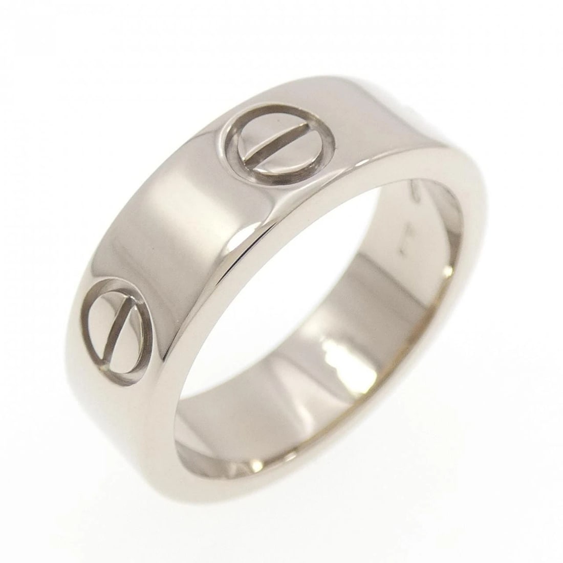 CARTIER LOVE RING: Cartier Love Ring Brand: CARTIER Type/Style: Cartier Ring Material: 750 white gold, Color: WHITE GOLD Size: US4 3/4(49) Accessories: None Accessories Notice: When purchasing pre-owned goods, please