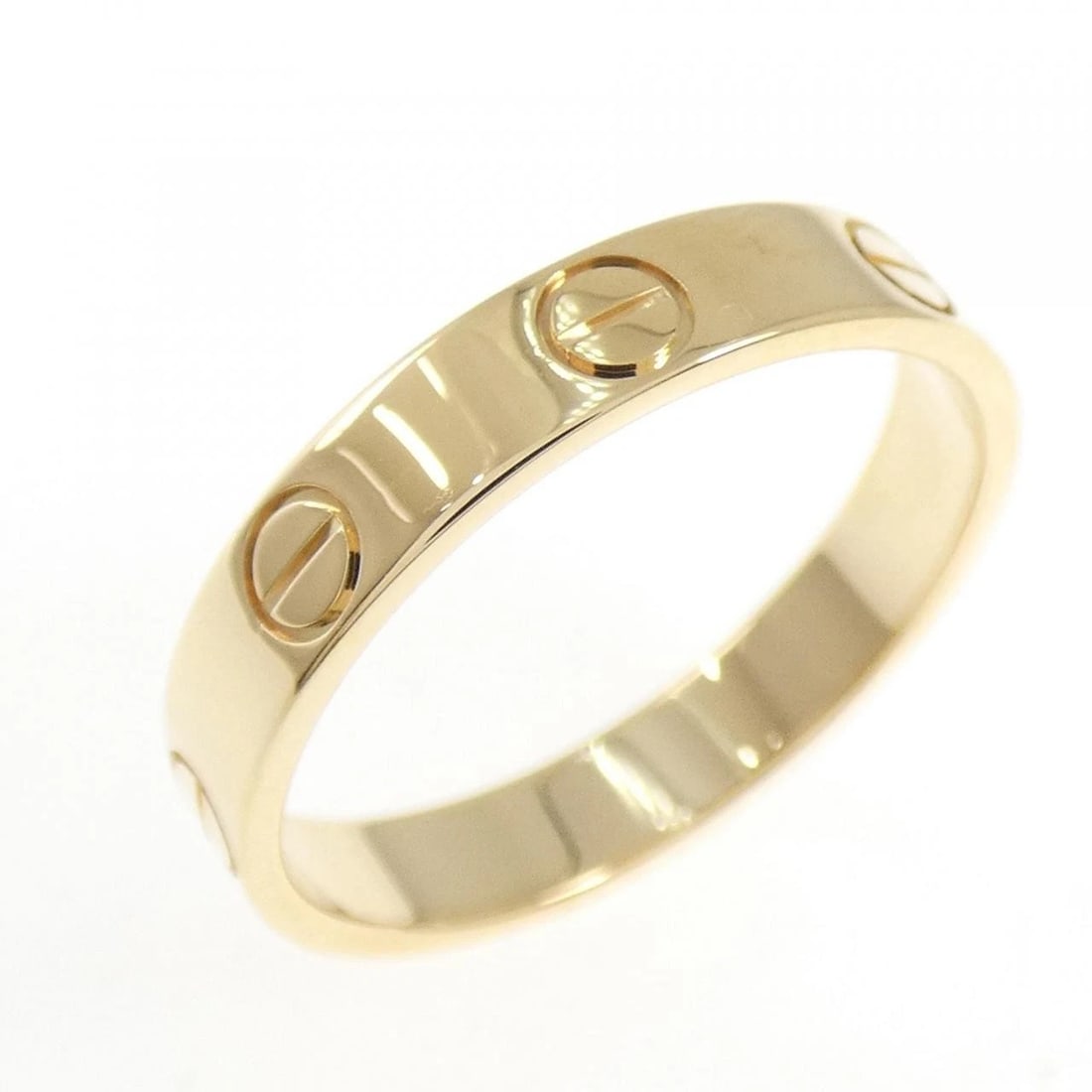 CARTIER MINI LOVE RING: Cartier Mini Love Ring Brand: CARTIER Type/Style: Cartier Ring Material: 750 yellow gold, Color: yellow gold Size: US6 1/2(53) Accessories: None Accessories Notice: When purchasing pre-owned goods,