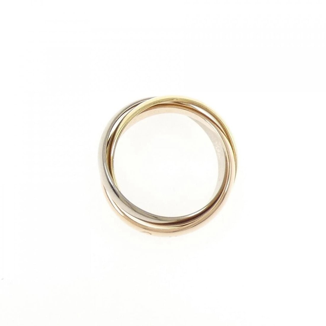 CARTIER TRINITY RING: Cartier Trinity ring Brand: CARTIER Type/Style: Cartier Ring Material: 750 Yellow Gold/750 White Gold/750 Pink Gold, Color: YG,WG,PG Size: US5 1/4(50) Accessories: None Accessories Notice: When