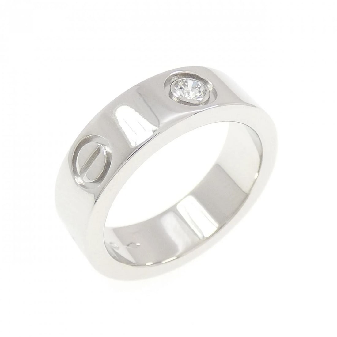 CARTIER LOVE RING: Cartier Love Ring Brand: CARTIER Type/Style: Cartier Ring Material: Platinum950, Main Stone Natural Color: SILVER Size: US5(49) Accessories: None Accessories Notice: When purchasing pre-ow