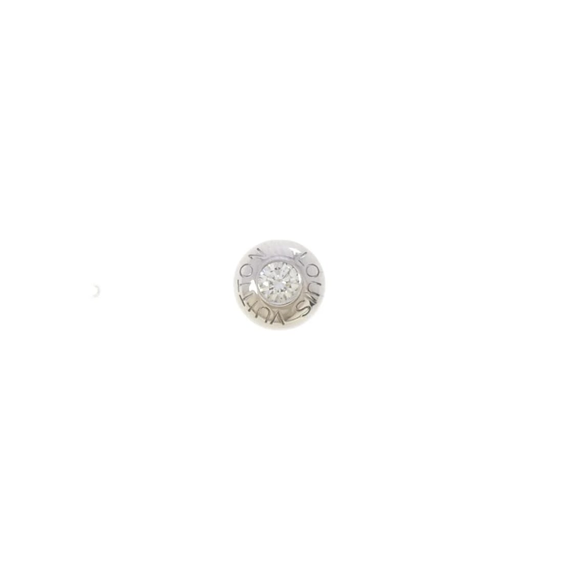 LOUIS VUITTON PUCES D'OREILLES CLOU PIERCE (SINGLE EARRING): Louis Vuitton Puces d'Oreilles Clou Pierce (single earring) Brand: LOUIS VUITTON Type/Style: Louis Vuitton Pierce/Earring Material: 750 white gold, Main Stone Natural Color: WHITE GOLD Size: Actual