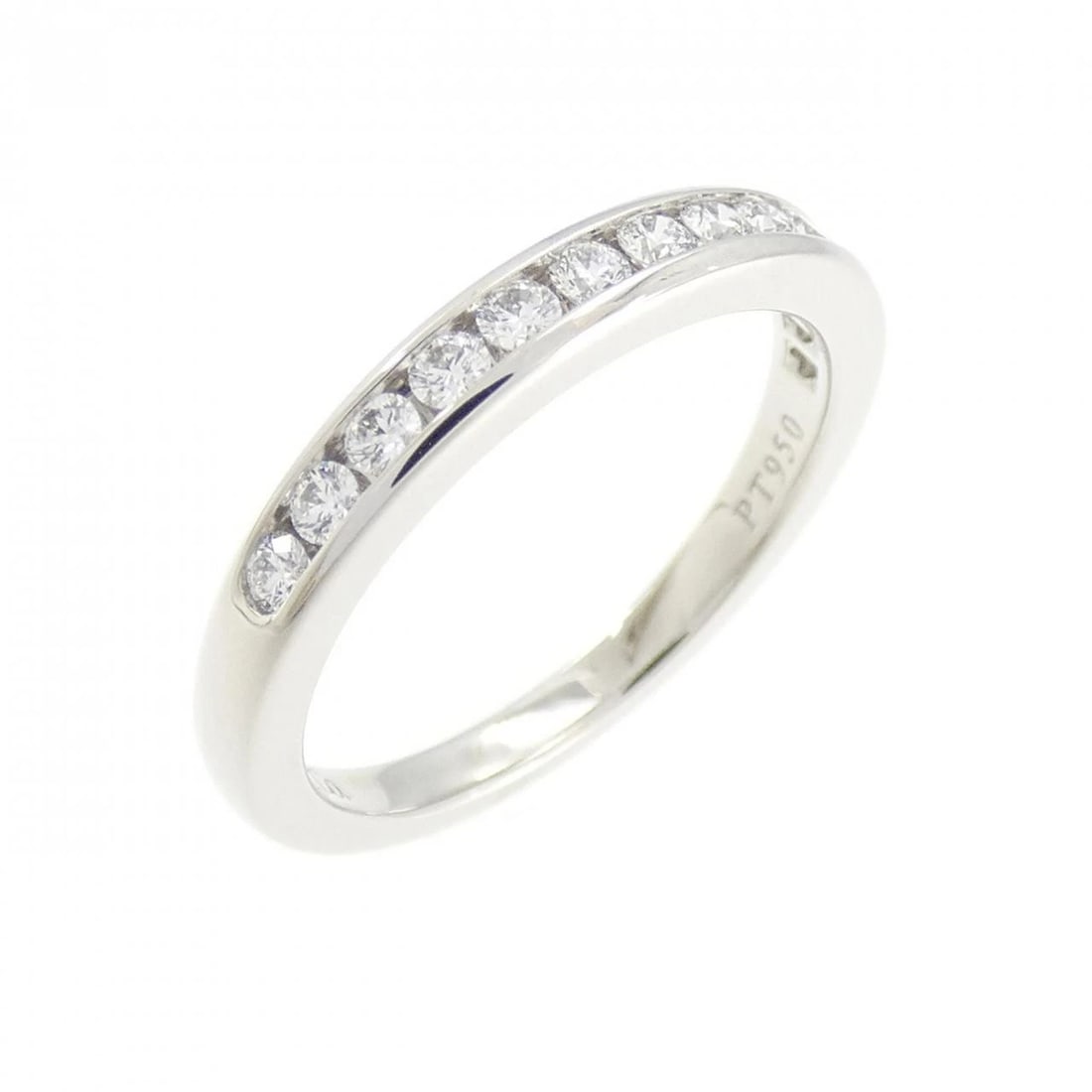 TIFFANY & CO. HALF CIRCLE CHANNEL SETTING RING: TIFFANY & Co. Half Circle Channel Setting Ring Brand: TIFFANY&Co. Type/Style: TIFFANY & Co. Ring Material: Platinum950, Main Stone Natural Color: SILVER Size: US3 3/4 Accessories: None Accessories