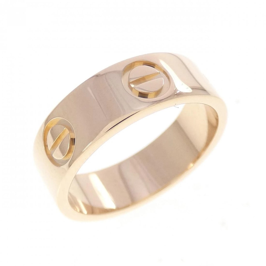 CARTIER LOVE RING: Cartier Love Ring Brand: CARTIER Type/Style: Cartier Ring Material: 750 Pink Gold, Color: PINK GOLD Size: US5(49) Accessories: None Accessories Notice: When purchasing pre-owned goods, please refer