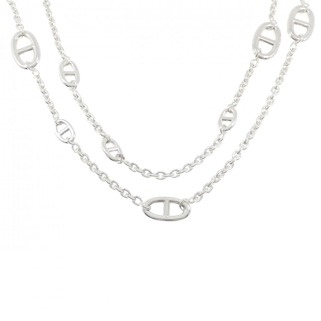 HERMES FARANDOLE NECKLACE: Hermes Farandole Necklace Brand: HERMES Type/Style: Hermes Necklace Material: 925Silver, Color: silver Size: Length118cm Actual Size Max width approx.: 14.0mm Chain maximum width approx.: 4.0mm