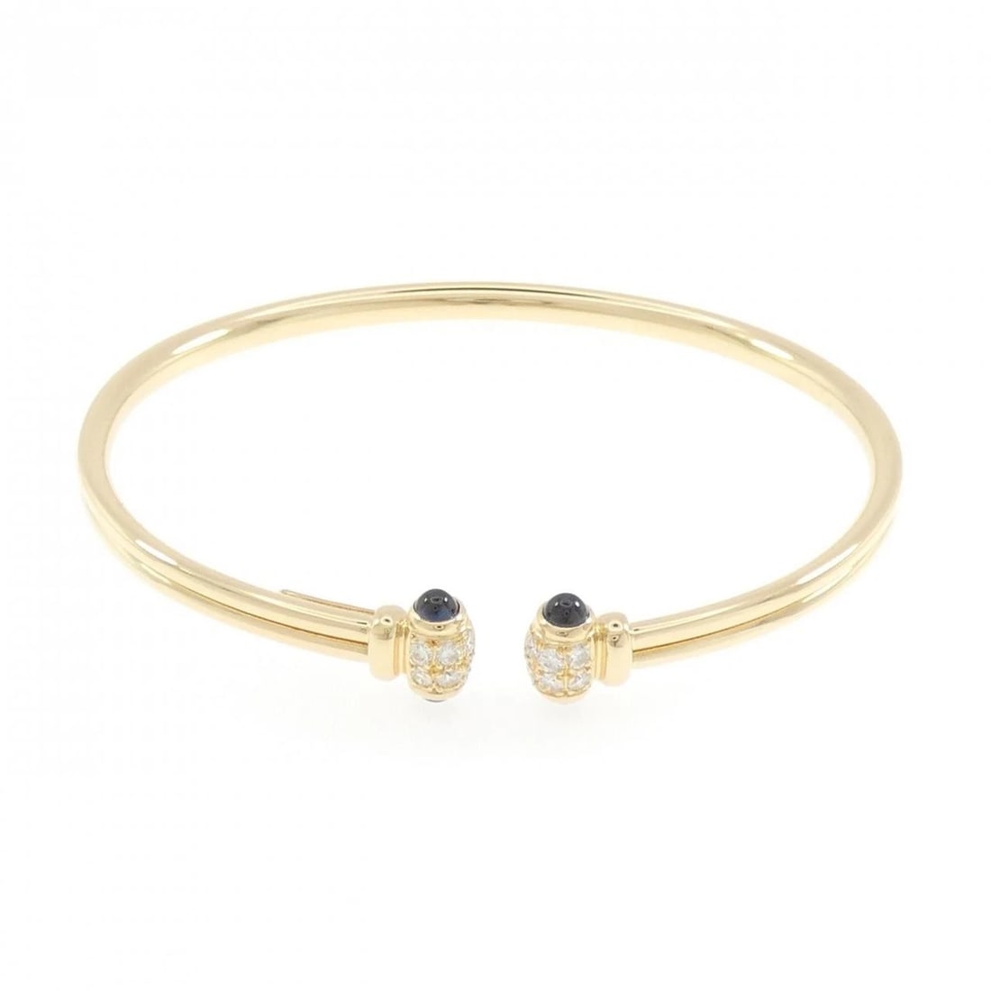 CARTIER SAPPHIRE BANGLE: Cartier Sapphire Bangle Brand: CARTIER Type/Style: Cartier Bracelets Material: 750 yellow gold, Main Stone Sapphire Color: Yellow Gold Size: length 16.5cm Actual Size Max width approx: 8.5mm