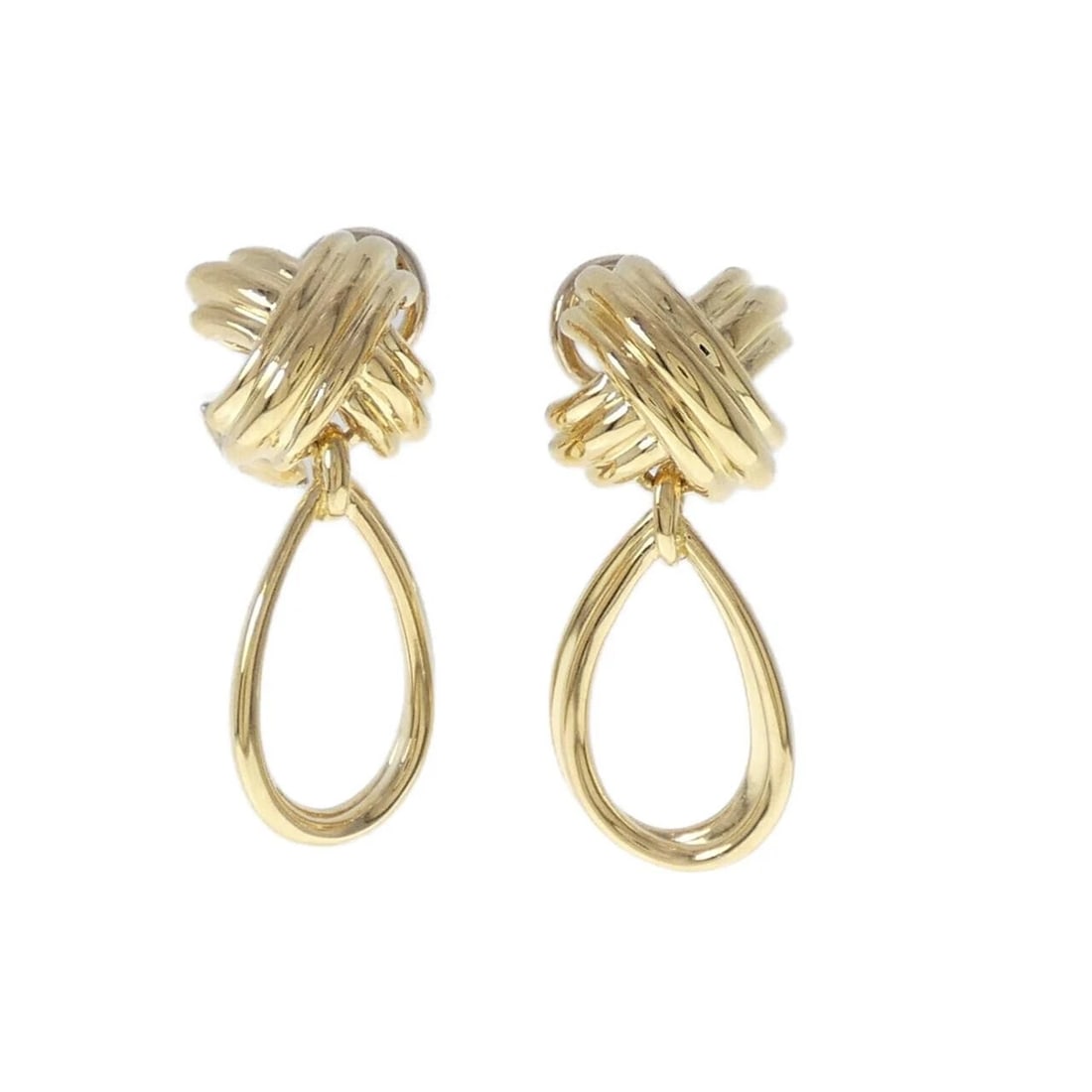 TIFFANY&CO. 750YG PIERCE: TIFFANY&Co. 750YG Pierce Brand: TIFFANY&Co. Type/Style: TIFFANY&Co. Pierce/Earring Material: 750 yellow gold, Color: Yellow Gold Size: Actual Size Approx. height x width: 30.3mm x 12.8mm Accessories: