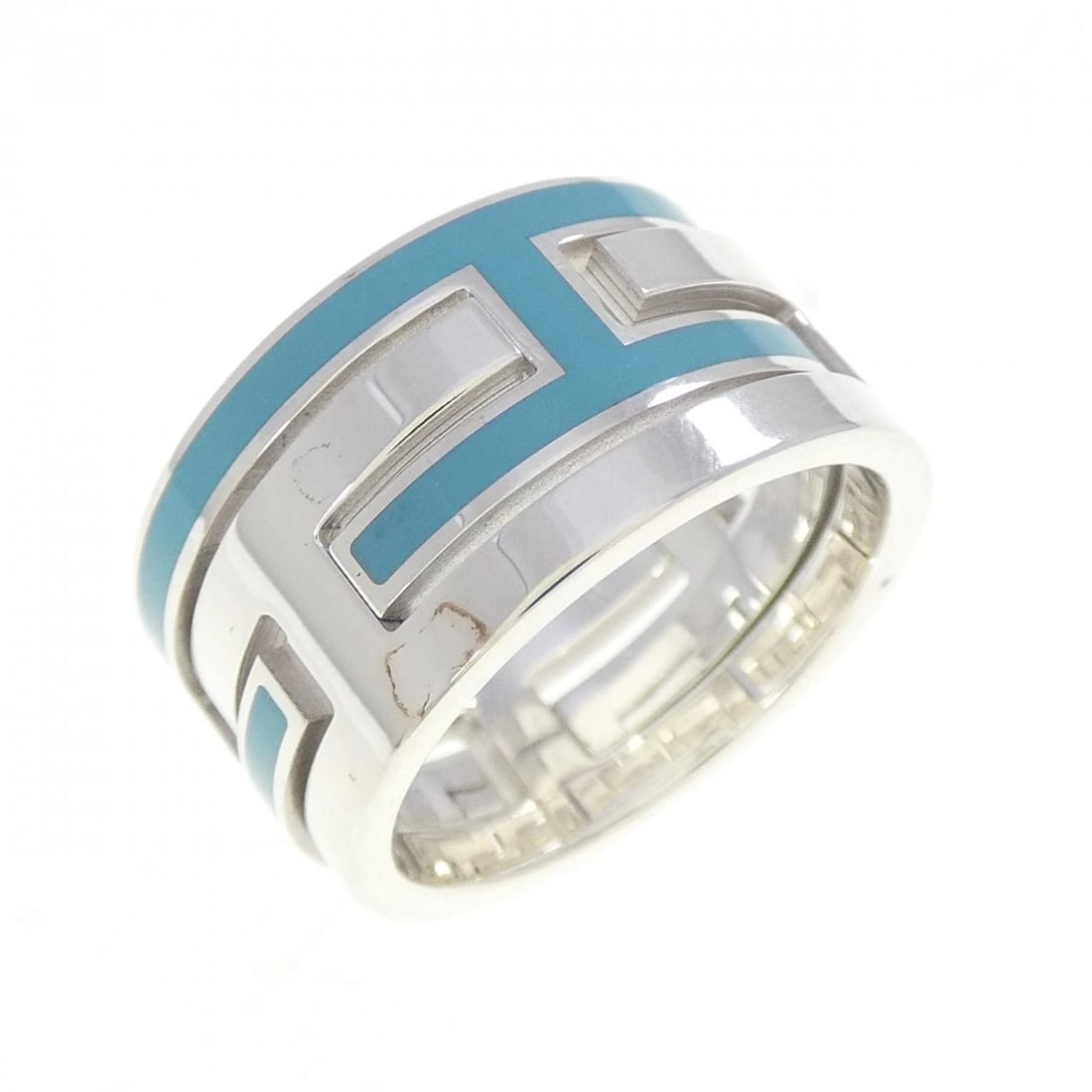 HERMES MOVE H RING: Hermes Move H Ring Brand: HERMES Type/Style: Hermes Ring Material: 925Silver, Color: Silver Size: Amethyst Accessories: None Accessories Notice: When purchasing pre-owned goods, please refer to the